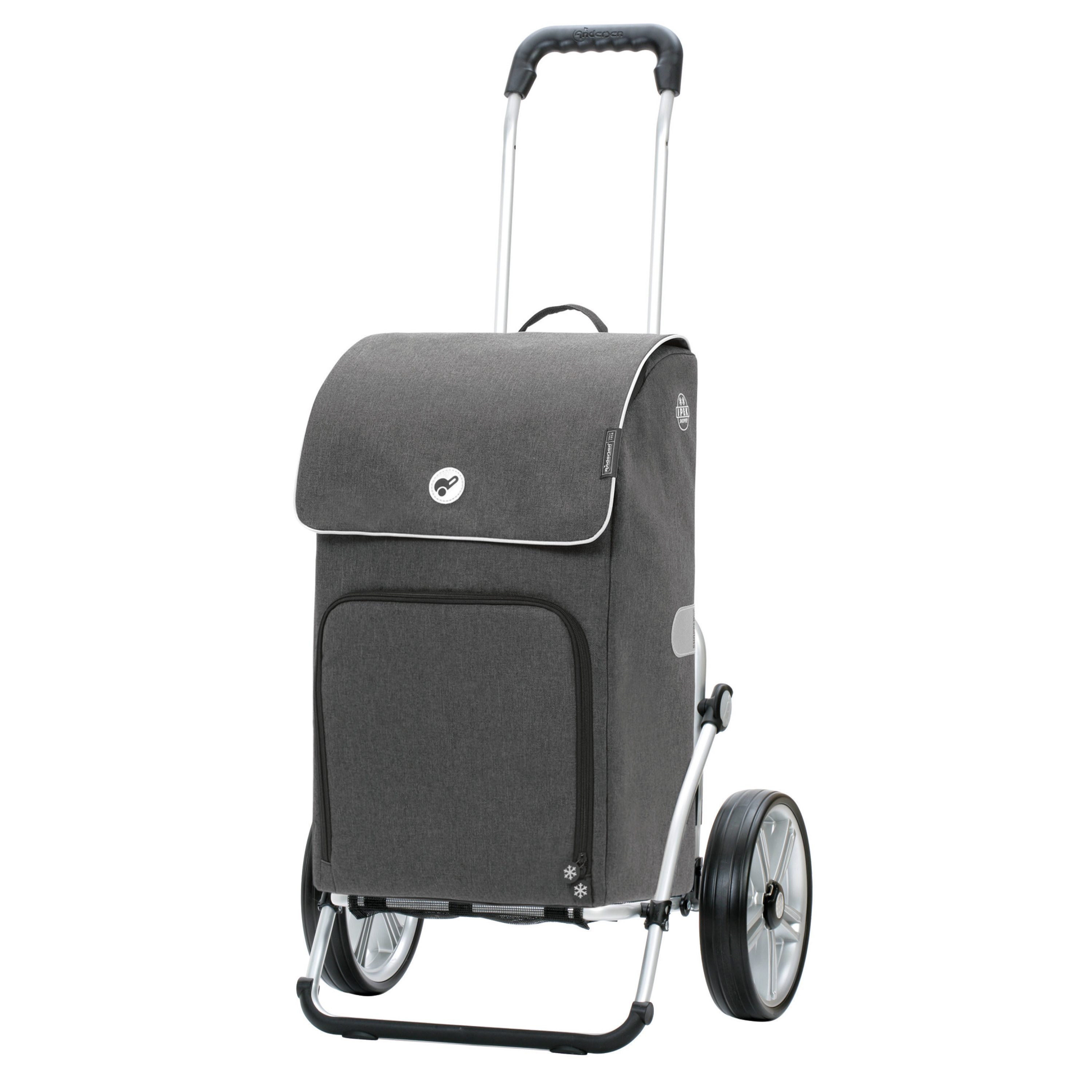 Andersen Einkaufstrolley Royal Shopper Ipek Maxi anhrazit, Thermofach 40 Liter, klappbar, belastbar bis 50kg, wasserabweisend