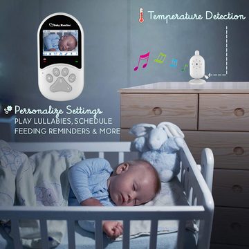 Cbei Babyphone Babymonitor mit,Temperatur,2-Wege Audio,2x Zoom LCD-Bildschirm, Gegensprechfunktion,Extra Großer LCD-Bildschirm, mit Zwei-Wege-Audio, Nachtmodus & Temperaturanzeige