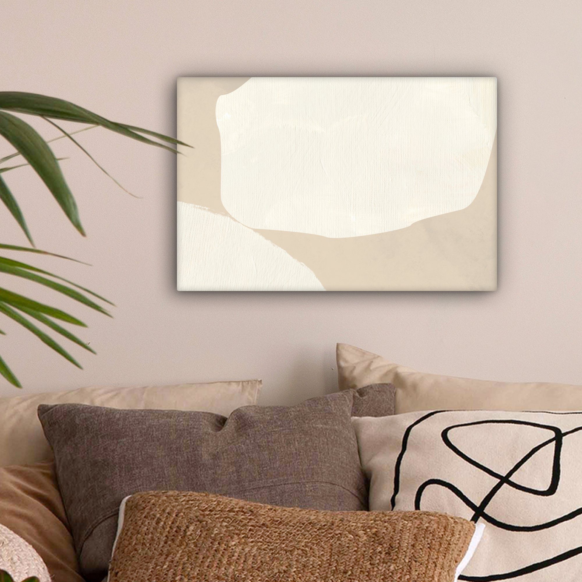 OneMillionCanvasses® Leinwandbild Beige - Abstrakt - Modern, Fotodruck (1 S günstig online kaufen
