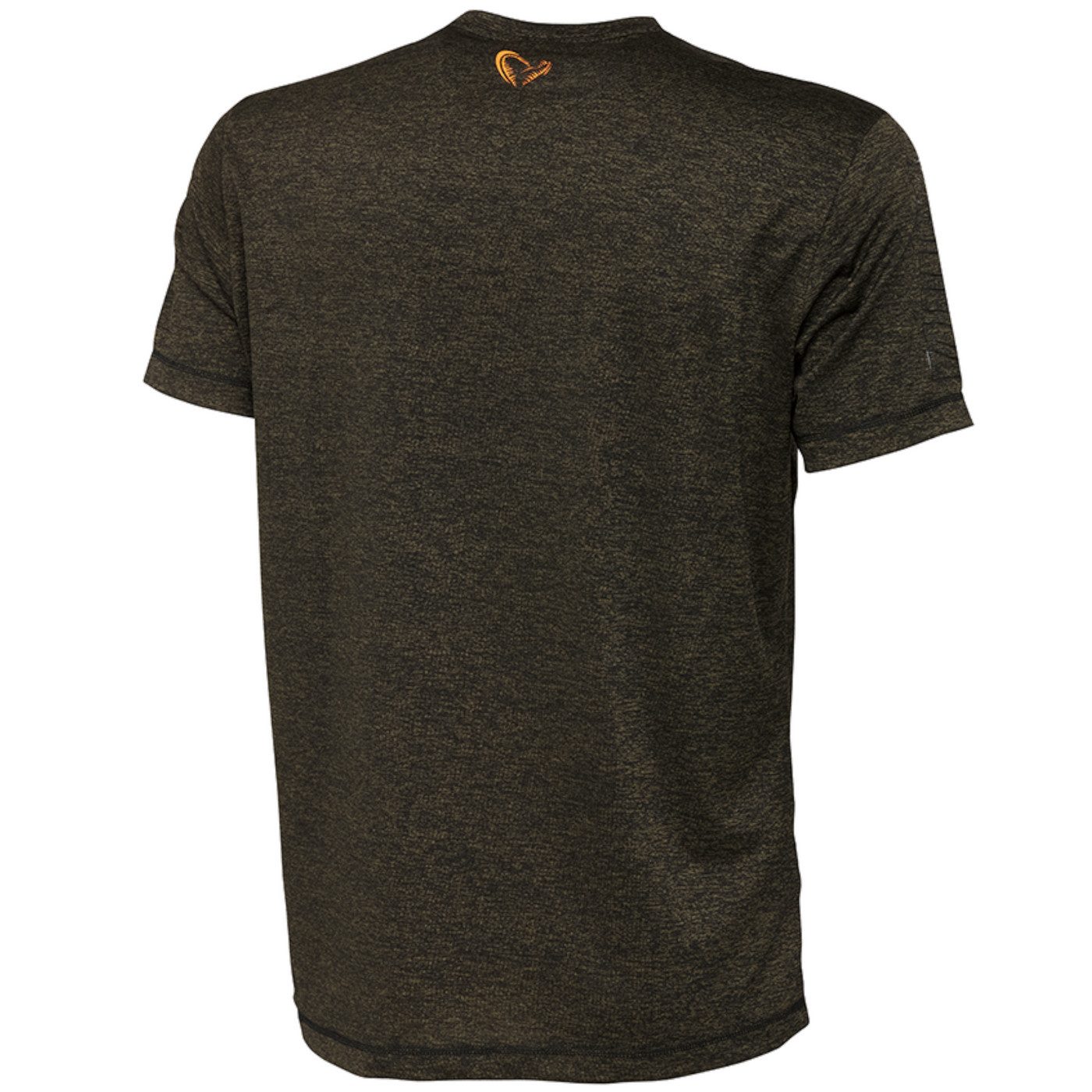 Savage Gear T-Shirt Savage Gear Fighter Stretch T-Shirt Burnt Olive Melange - Angelshirt