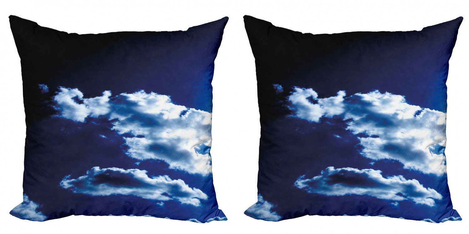Modern Kissenbezüge Digitaldruck, Sky (2 Stück), dramatische Dunkelblau Doppelseitiger Abakuhaus Wolken Accent