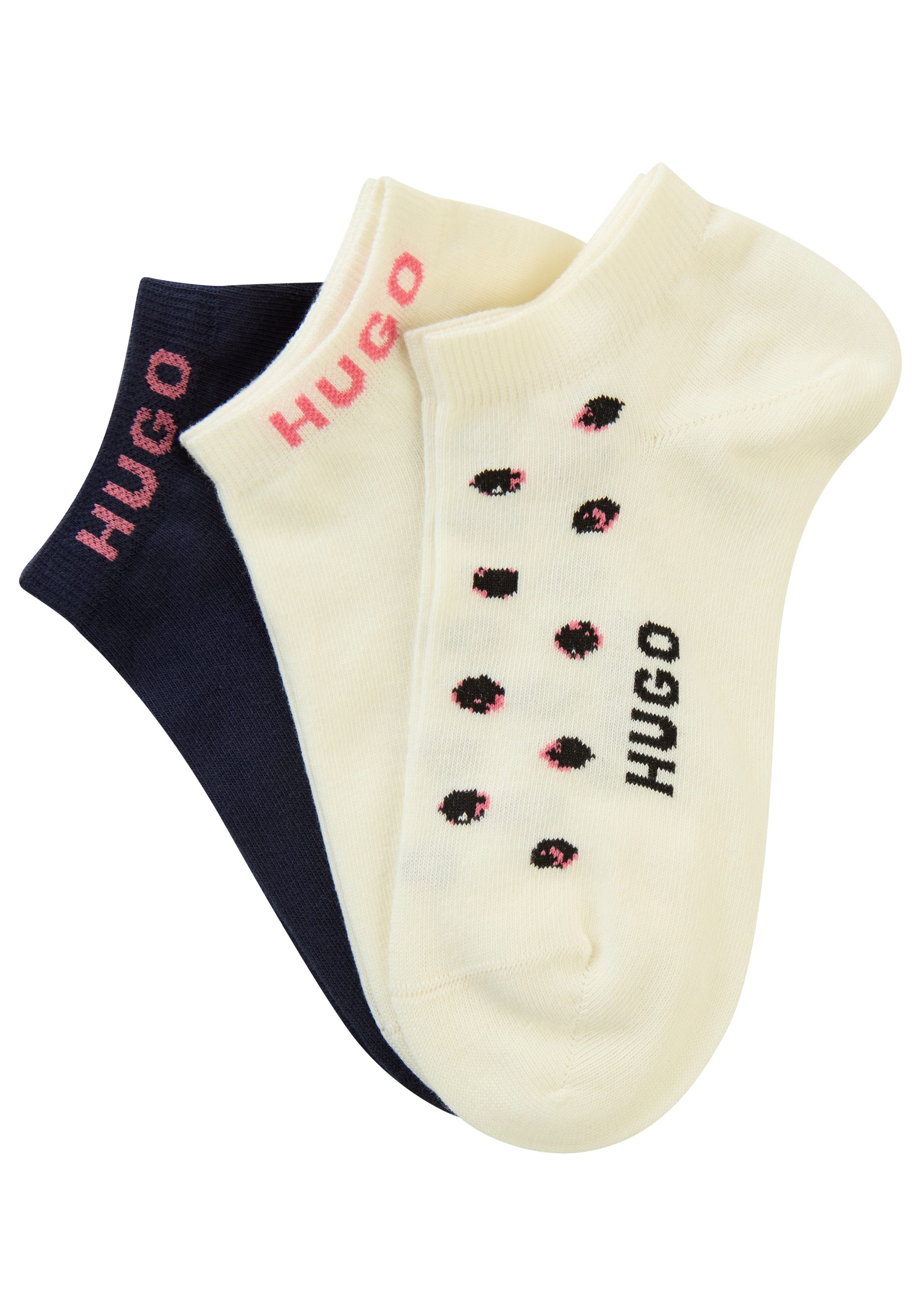HUGO Sneakersocken (Packung, 3-Paar) mit HUGO-Schriftzug günstig online kaufen
