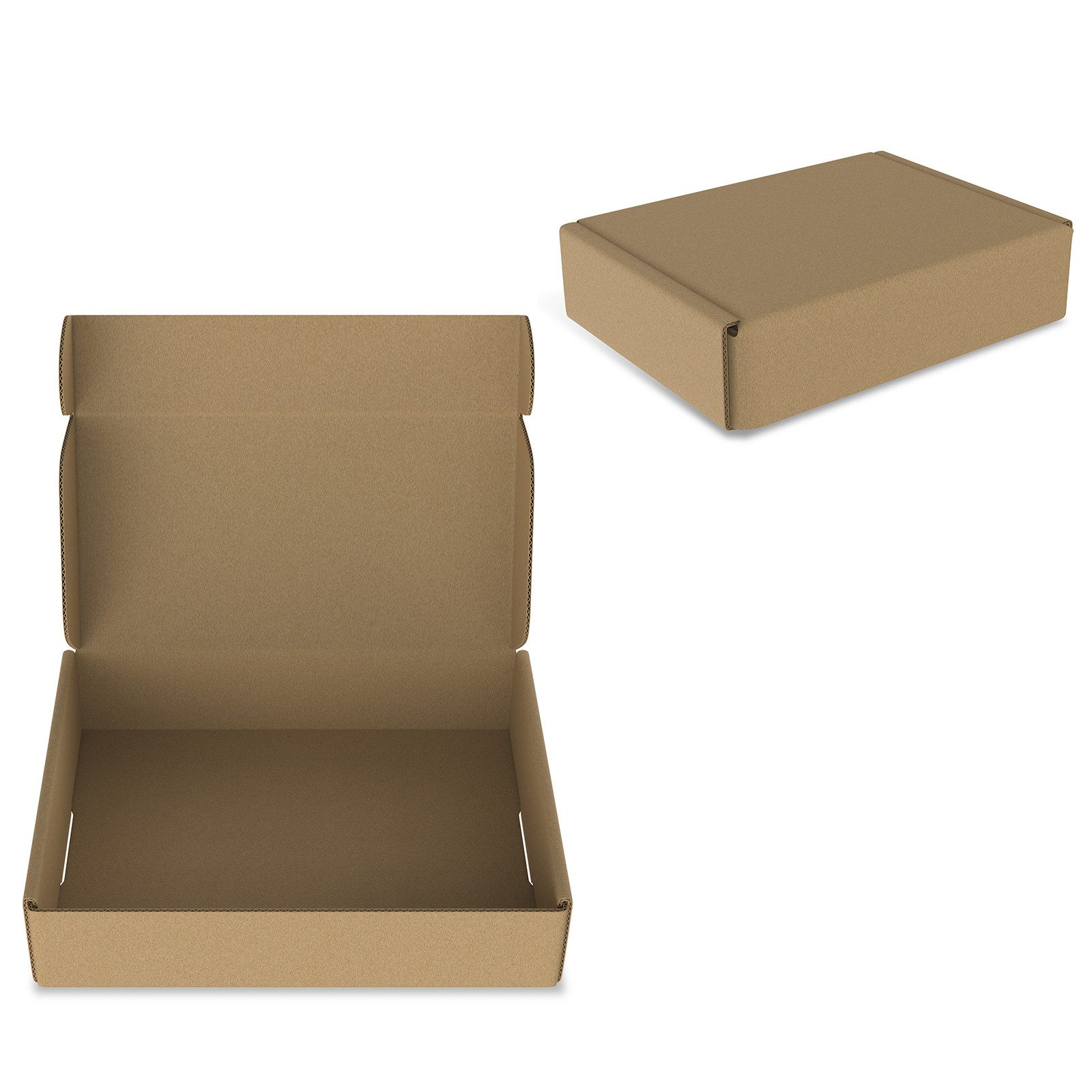 FIVMEN Versandkarton 20 Stück Flache Wellpappe Faltschachtel Postboxen Braun, für Warensendung, Geschenkverpackung & Versand