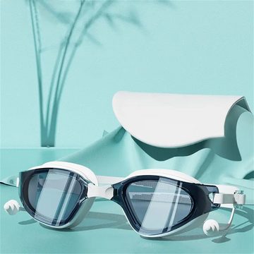 RefinedFlare Taucherbrille Set aus wasserdichter Schwimmbrille mit großem Rahmen und Badekappe, (1-St)