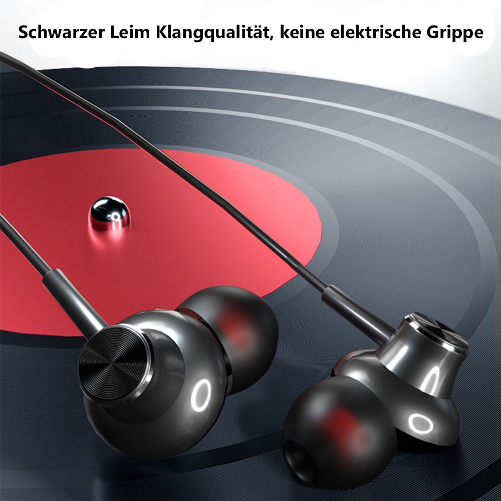 GelldG Headset Kopfhörer, Grau Typ-C Kopfhörer HiFi In-Ear-Kopfhörer USB-C Stereo,
