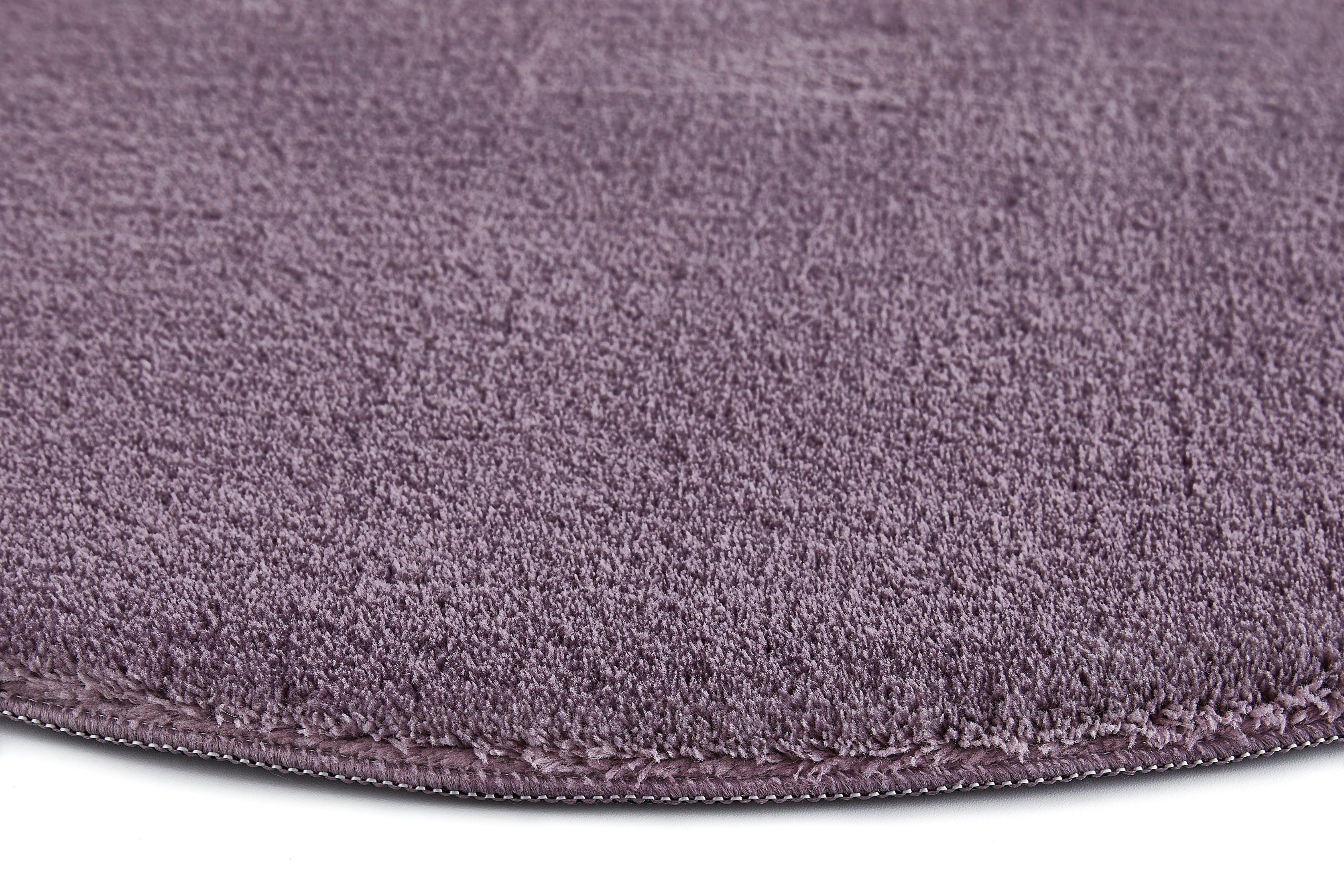 Teppich Arezzo, Andiamo, weicher ideal waschbar, Uni Farben, Wohnzimmer rund, Flor, lavendel im Schlafzimmer mm, 16 Höhe: &