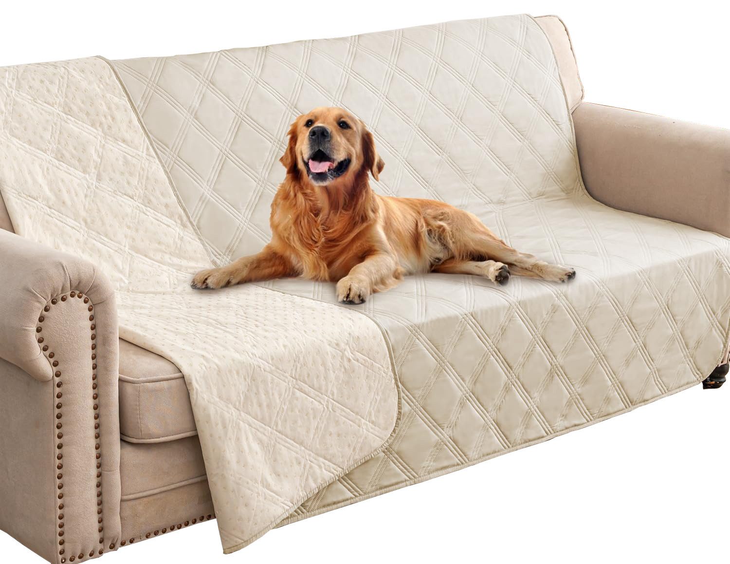 Ledander Hundematte Wasserdichte Hundedecke mit Anti-Rutsch Unterseite–Haustier, Schutzdecke für Sofa, Bett & Couch–Kratzfeste Hundematte & Möbel