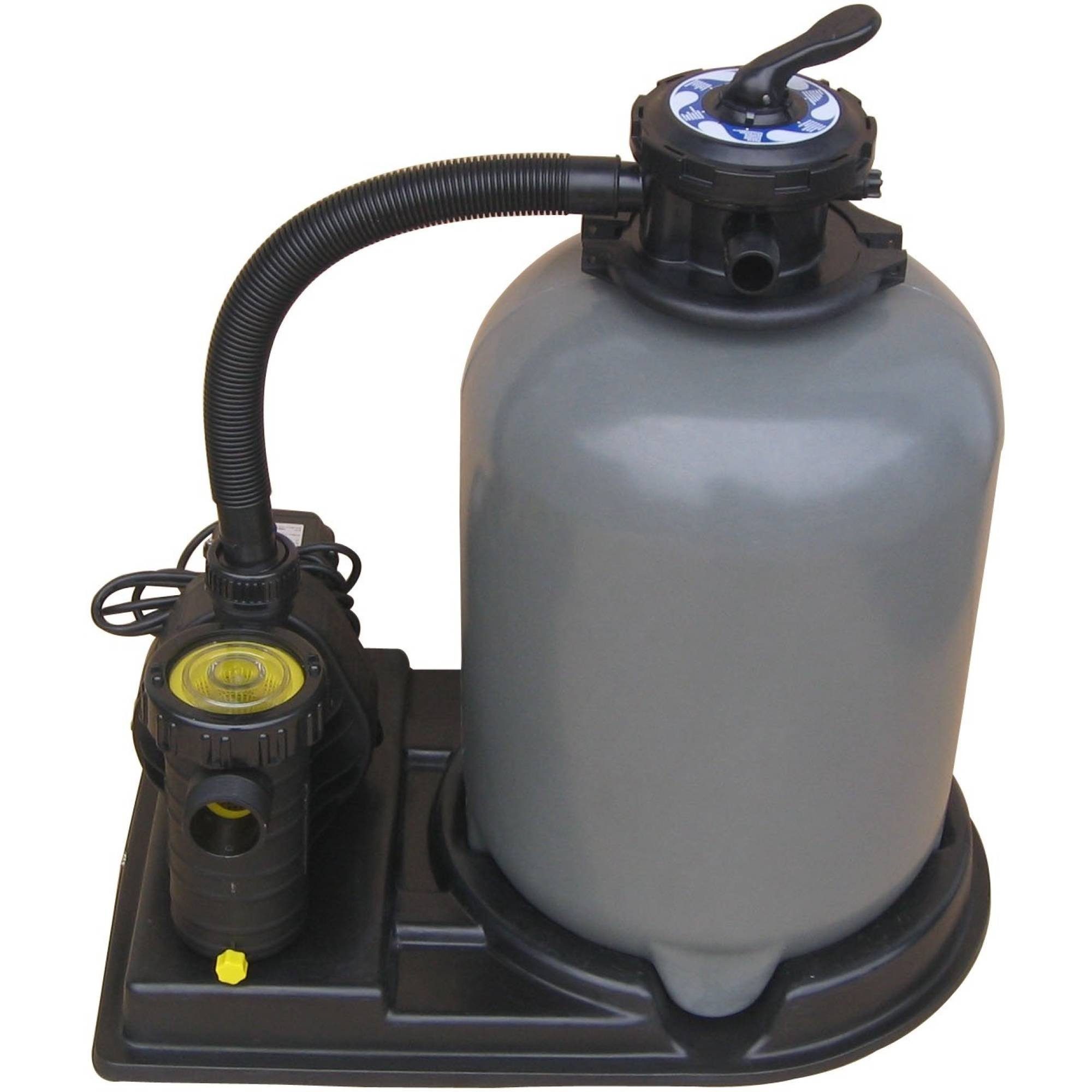Waterman Sandfilteranlage Sandfilteranlage 11 m³/h Pumpenleistung, 6-Wege-Ve (Komplett-Set, 1 St), Topmount Ventil
