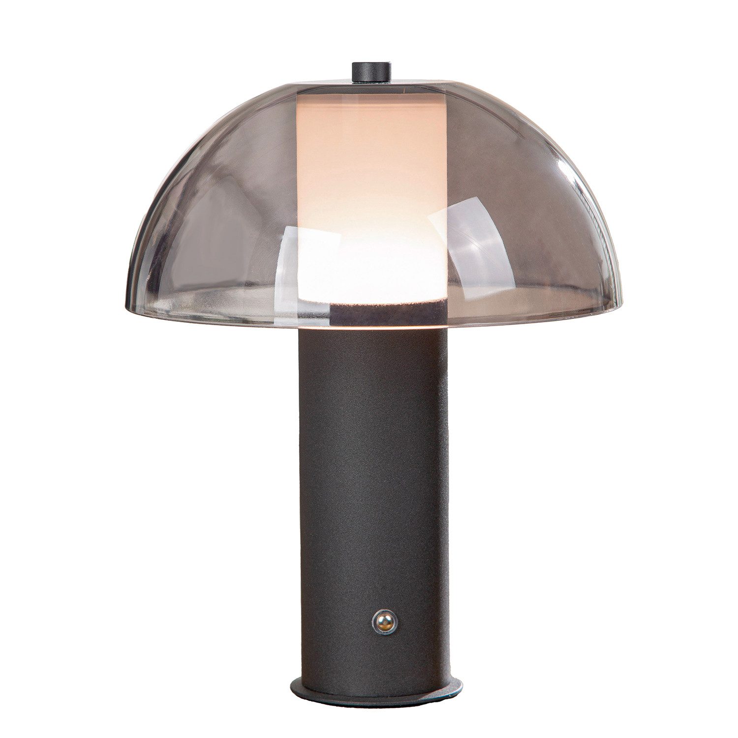 GILDE Tischleuchte TRIEST Tischleuchte(LED) - schwarz - Acryl,Metall - Höhe 25cm x Ø 20cm, Tischlampe - Schreibtischlampe - Nachttischlampe