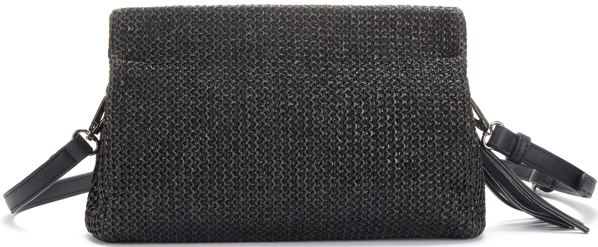 Vivance Umhängetasche Clutch, Handtasche,Schultertasche,Tragetasche,Crossbody Bag, Bast-Optik VEGAN
