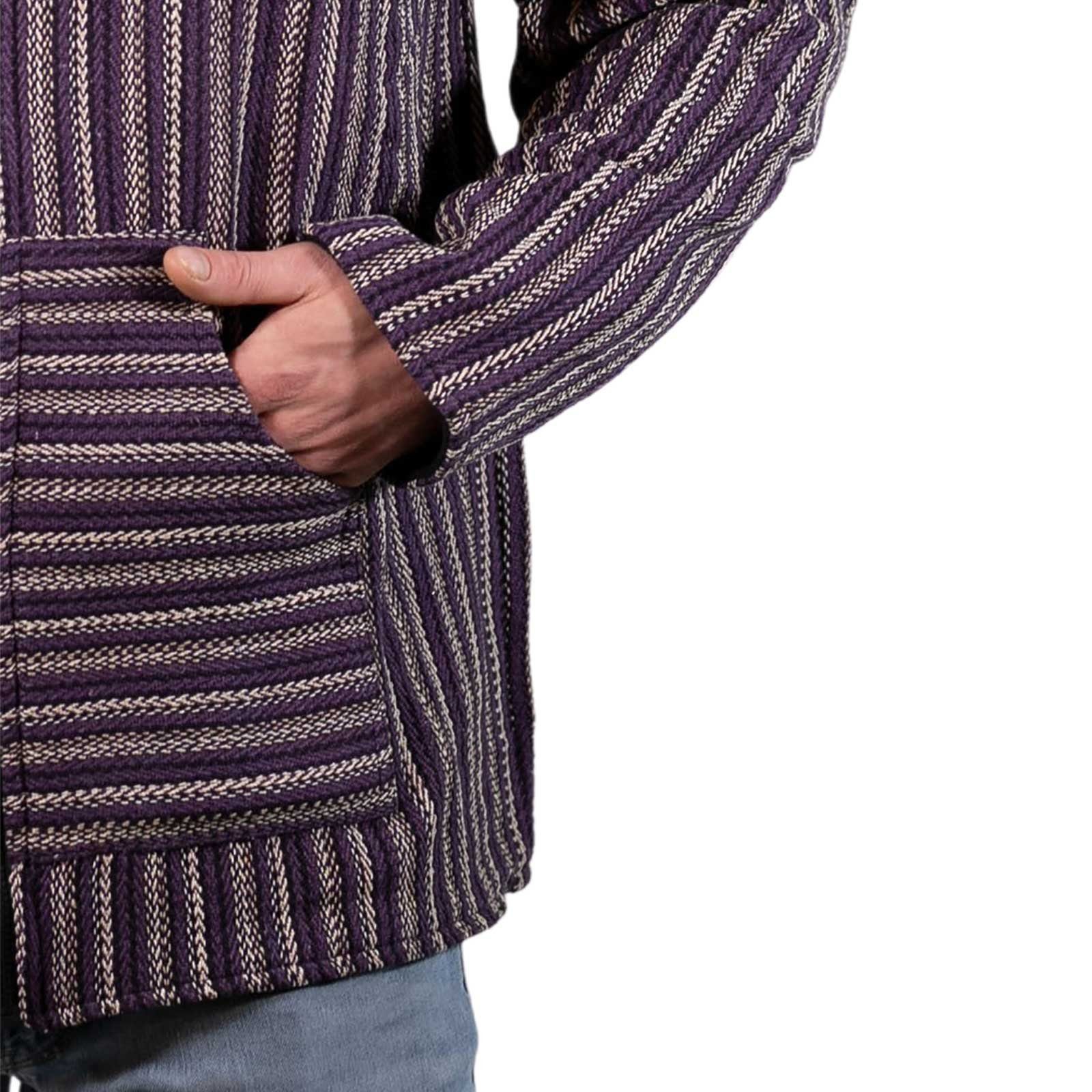 KUNST UND MAGIE Sweatponcho Kapuzenpulli Kapu Baja Jerga Hoodie+Kapuze&Kängurutaschen Hippie