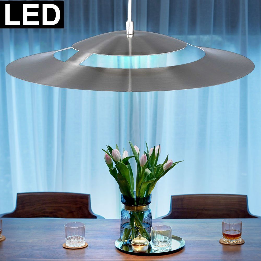 Leuchte Pendel SMD-LED Nickel Warmweiß, LED-Leuchtmittel Beleuchtung 10 Watt Leuchten LED Hänge verbaut, fest matt Pendelleuchte, TRIO Esszimmer