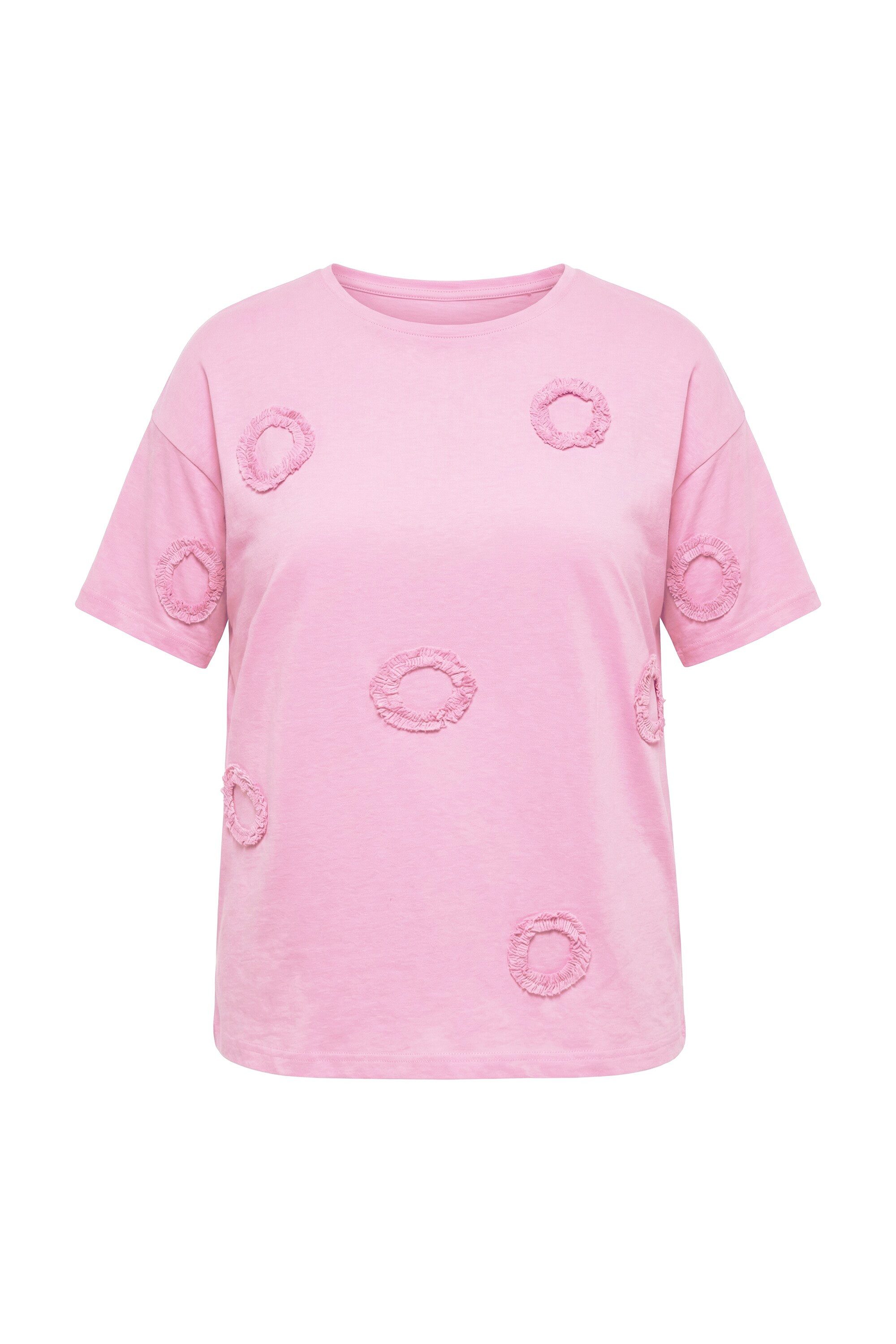 Studio Untold T-Shirt T-Shirt oversized 3D Kreise günstig online kaufen