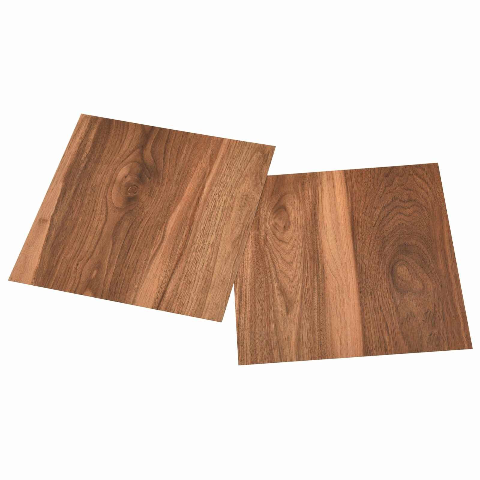 vidaXL Teppichboden Selbstklebende Bodenplanken Holzfarbe 30,5 x 30,5 cm 20 Stk., Quadratisch, Höhe: 0.15 mm