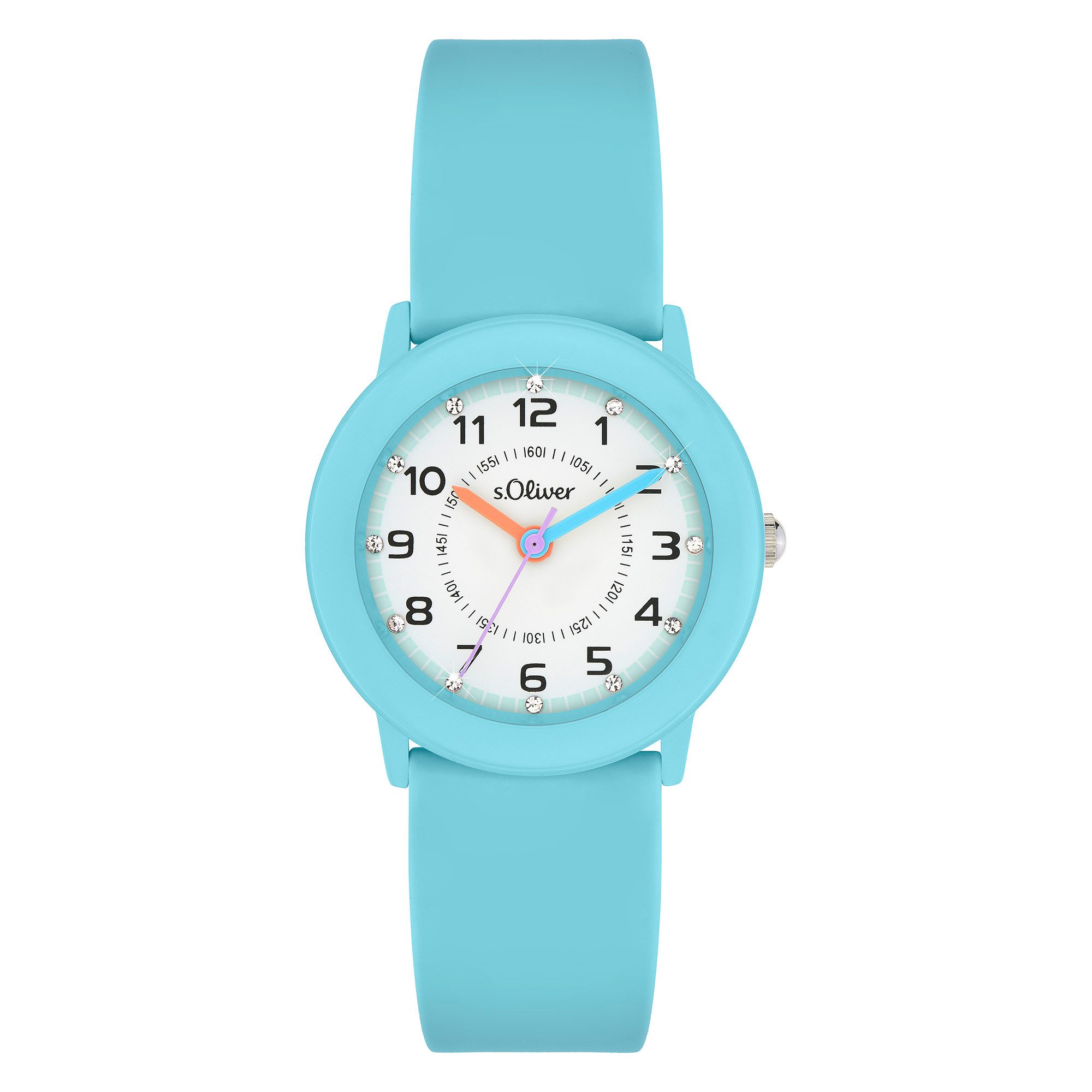 s.Oliver The Little Spark SO-4519-PQ, Armbanduhr, Silikonarmband, Kinderuhr, Mädchen, analog