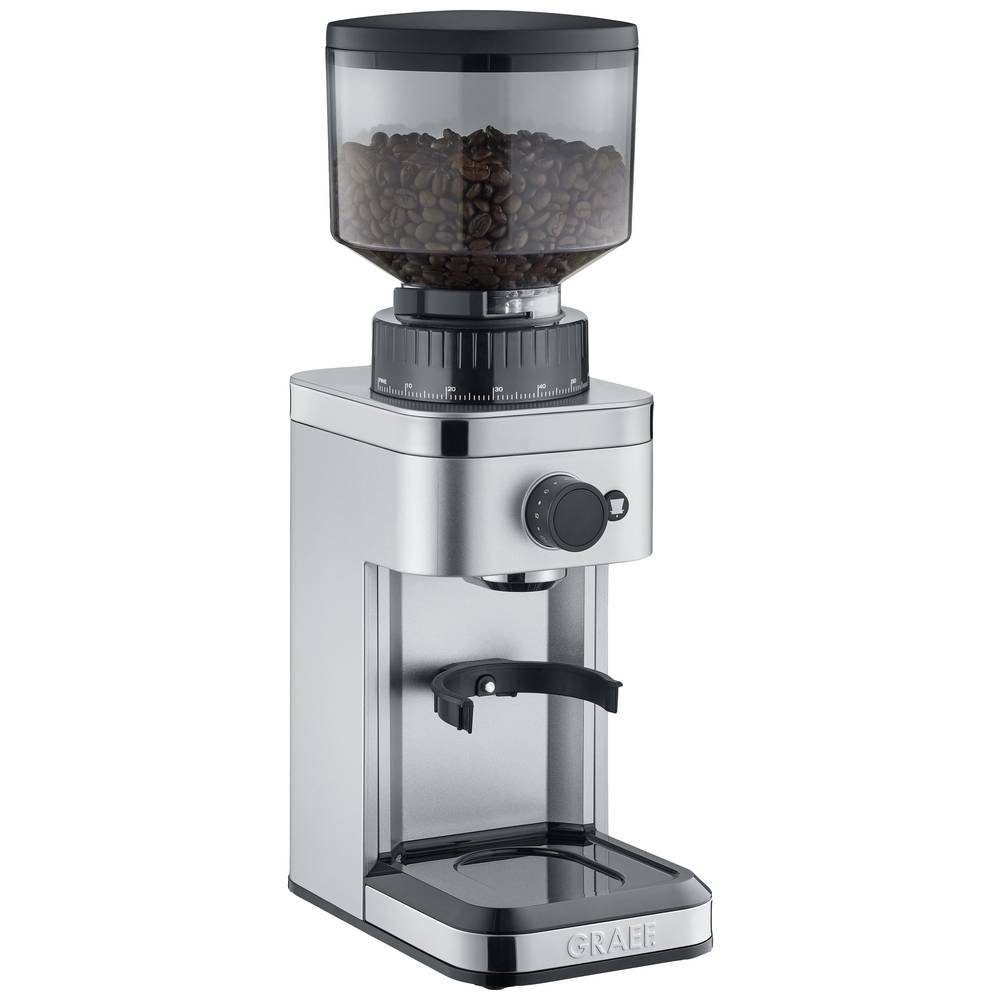 Graef Kaffeemühle CM500EU - Kaffeemühle - silber, 130 W, Stahl-Kegelmahlwerk