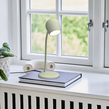 KREAFUNK Tischleuchte Ellie 3-in-1: Lampe, Bluetooth Lautsprecher und kabelloses Ladegerät, 100% recycelter GRS-Kunststoff