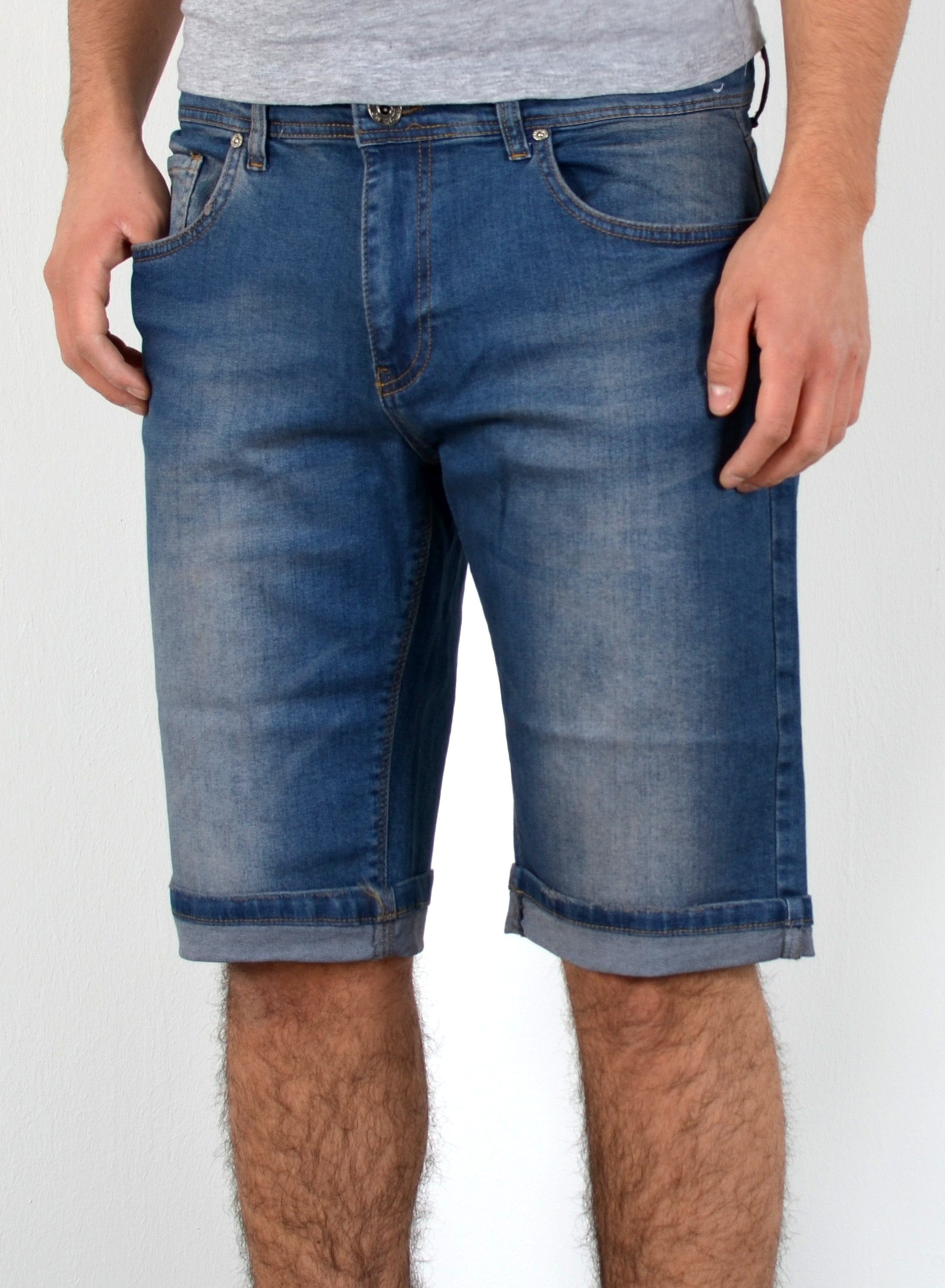 ESRA Jeansshorts Herren kurze Jeanshose mit Stretch Jeans Shorts Hose Herre günstig online kaufen
