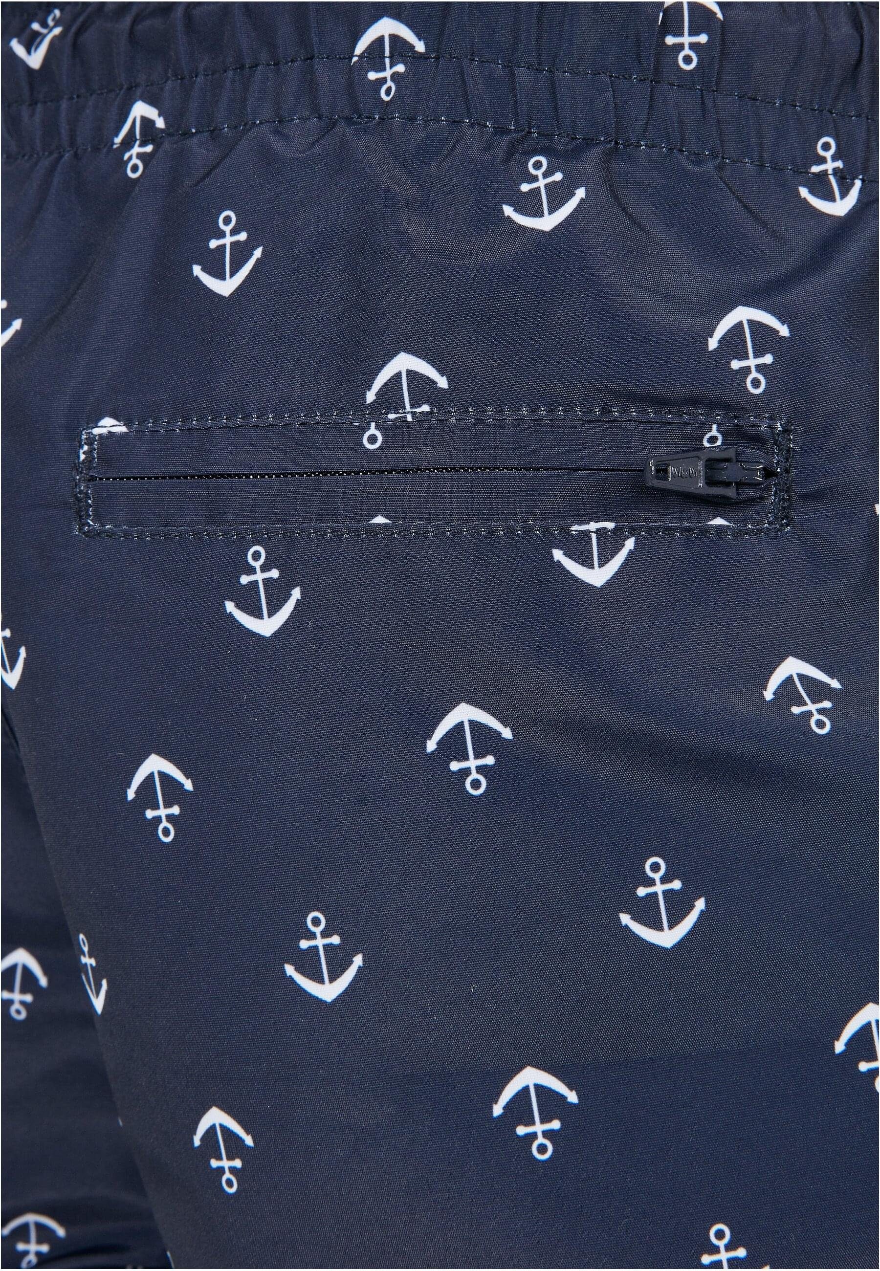 URBAN CLASSICS Badeshorts Herren Boys Swim Shorts Pattern anchor/navy