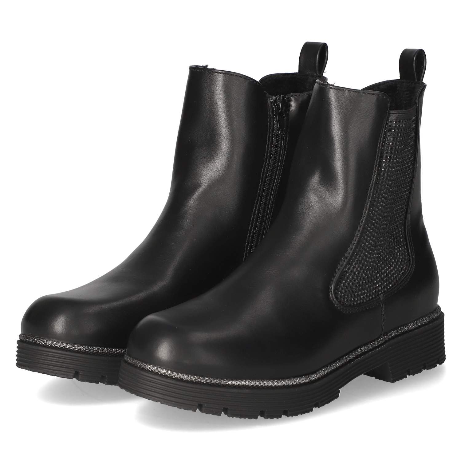 Indigo Indigo Stiefeletten 454180000/008 Unisex Textil & Synthetik black Schlupfstiefel