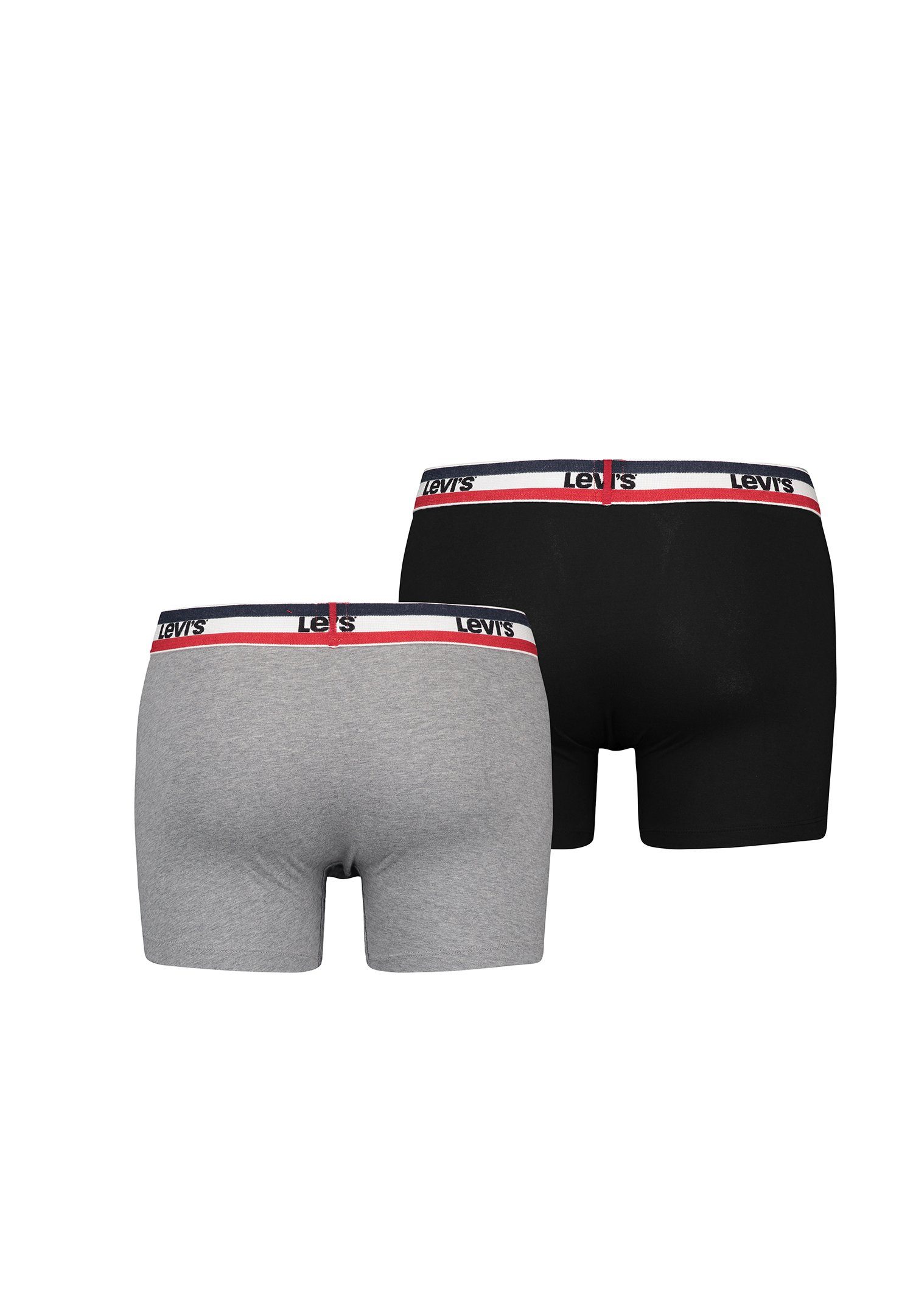 2er ORGANIC CO 2-St., MEN Middle Melange Levi's® BOXER (Set, Grey LOGO Boxershorts 2er-Pack) BRIEF Pack SPRTSWR