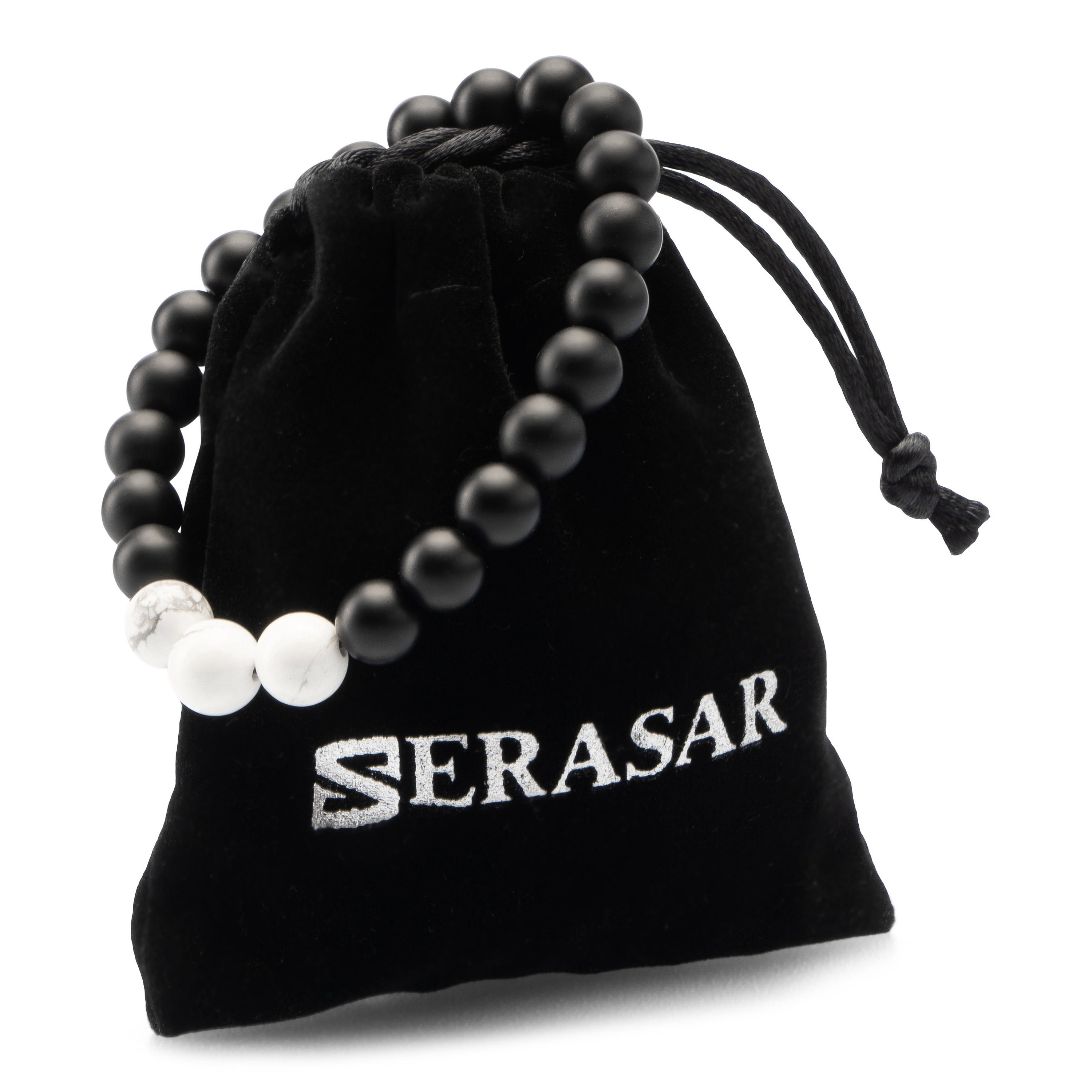 SERASAR Armband Pärchenarmband Naturstein Stones (Klassisch, elegant, casual, 1-tlg), Natursteine in Perlenform