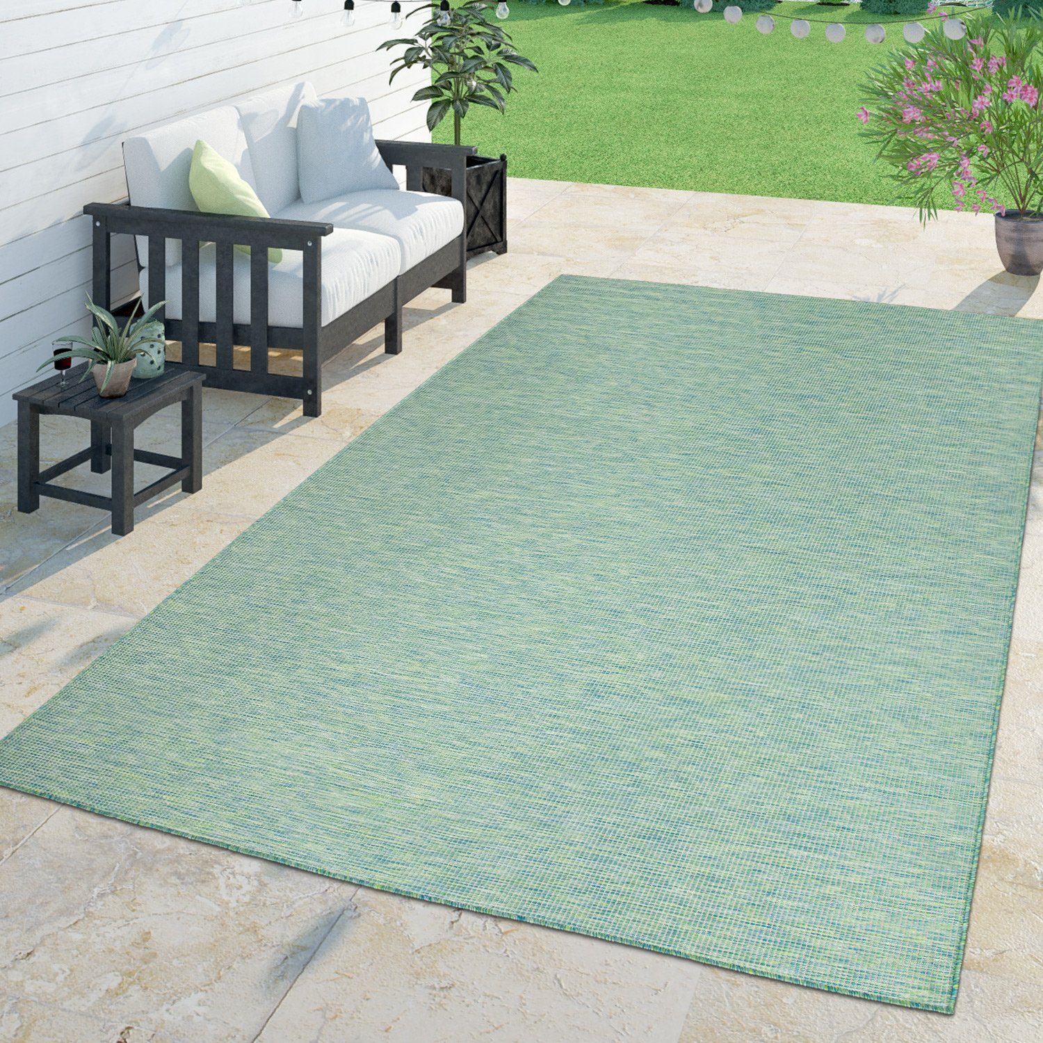 Outdoor-Teppich 8 Outdoorteppich mm rechteckig, Wohnzimmer, & Flachgewebe Für Home, TT In- Höhe: