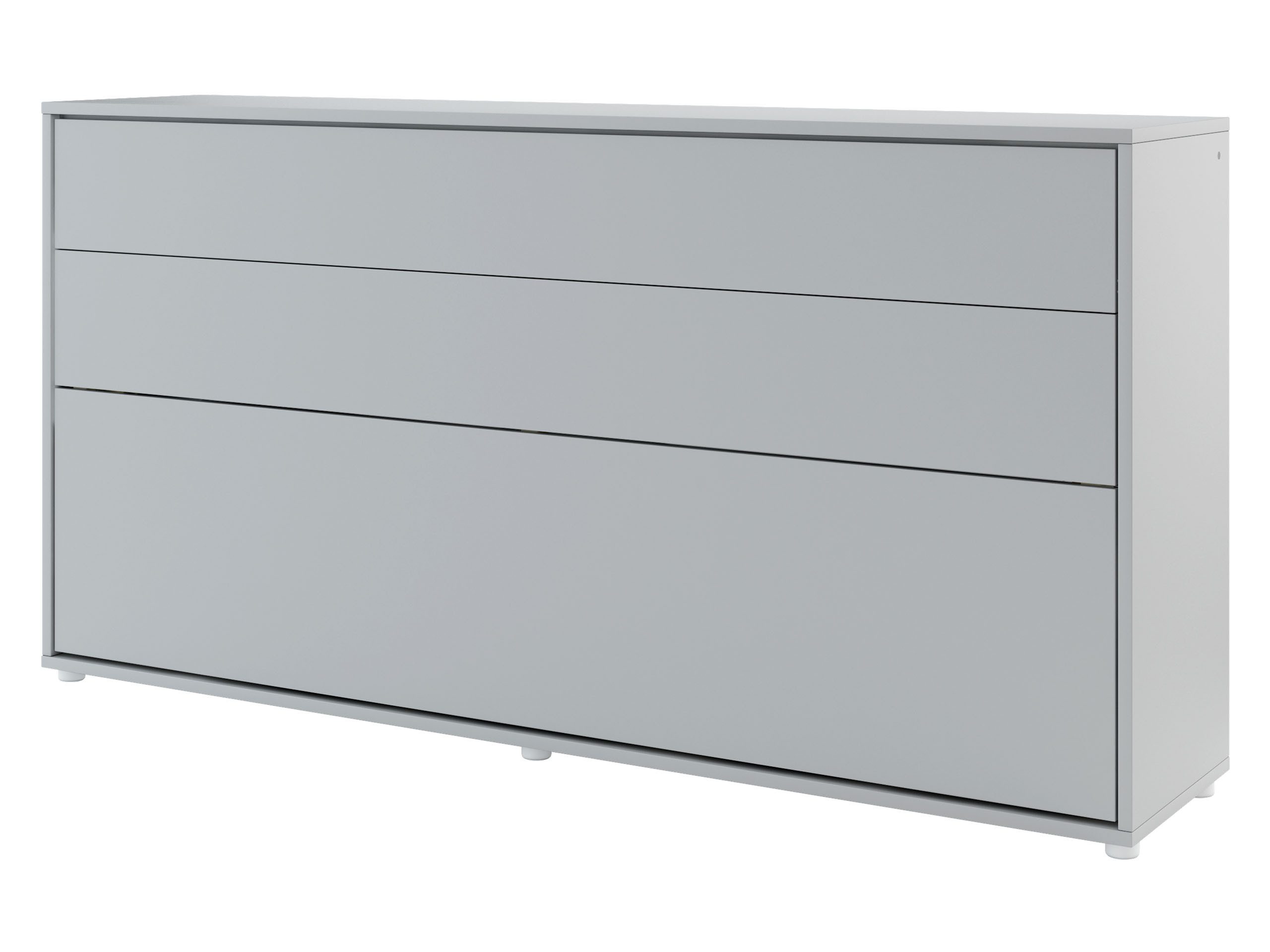 MIRJAN24 Schrankbett Bed-Concept BC-06 Horizontal 90x200 (Leistenlattenrost aus Holz) Stützmechanismus und Bettrahmen aus Metall
