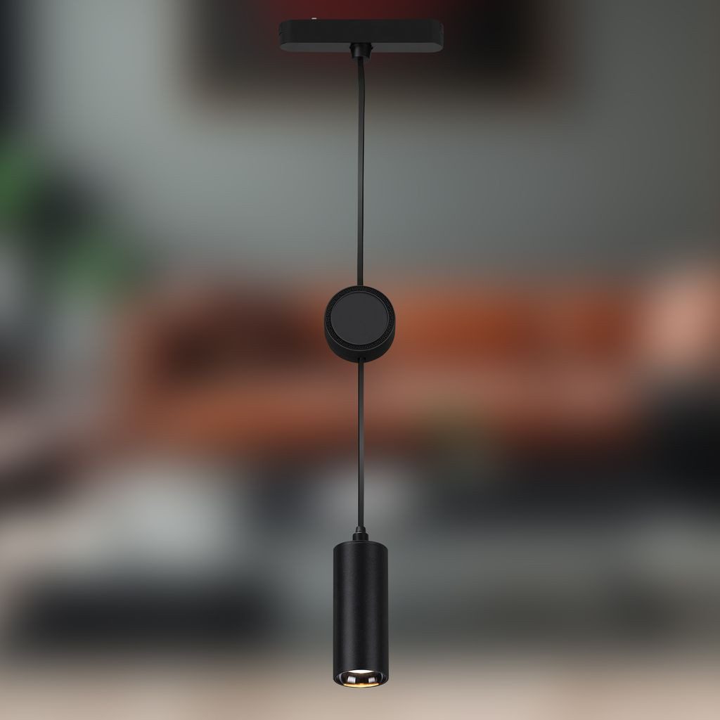Briloner Leuchten LED Pendelleuchte 8032015, LED fest integriert, 3000K - Warmweiß, LED Pendelleuchte 130x1200x42 mm Schwarz 5W Schienensystem Luxtrail
