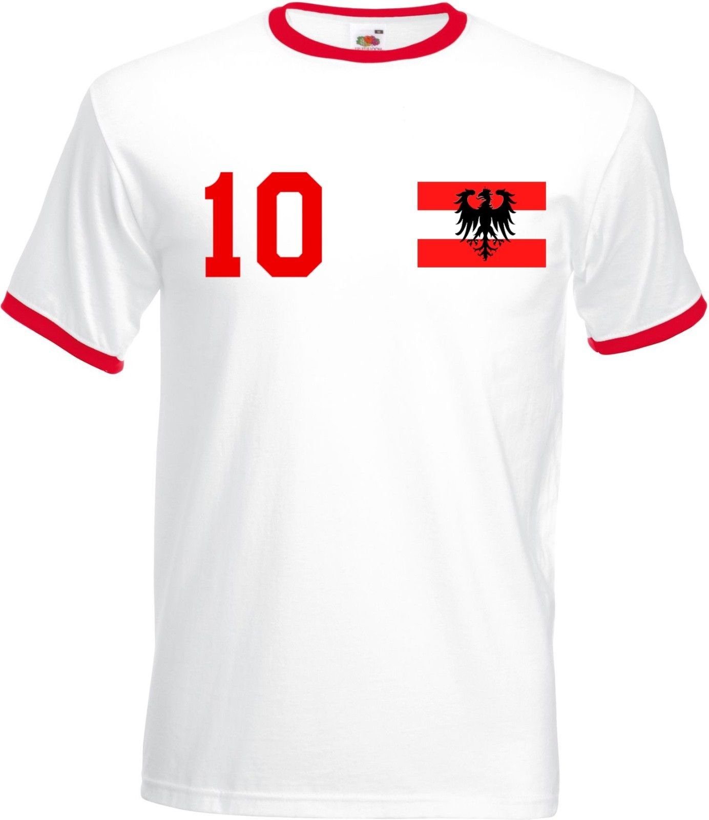Designz T-Shirt Youth Look Herren Trikot trendigem Fußball mit Österreich T-Shirt im Motiv