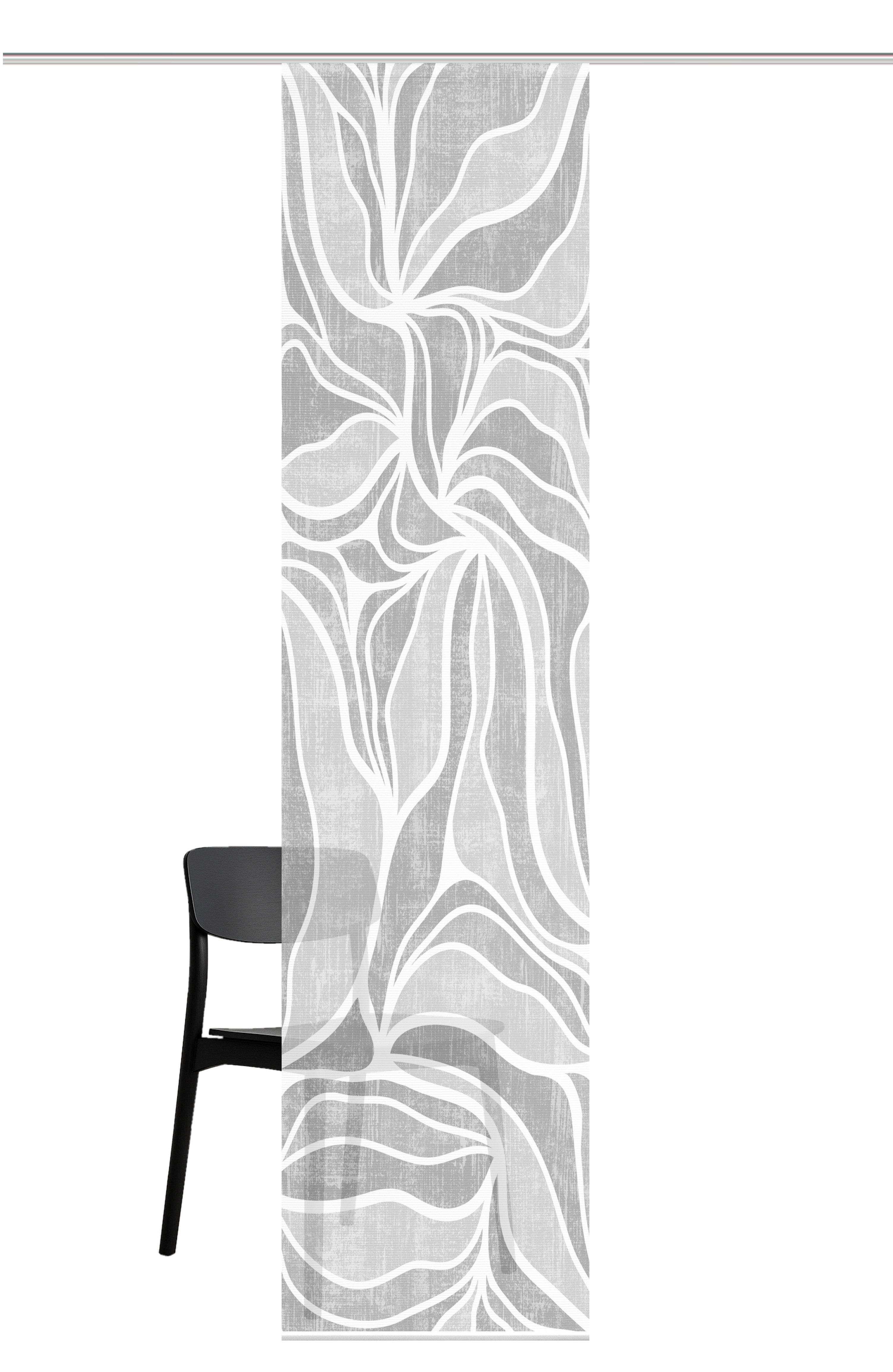 Vision S Schiebegardine VAGUE (1 St), Paneelwagen, halbtransparent, Polyester, digital bedruckt