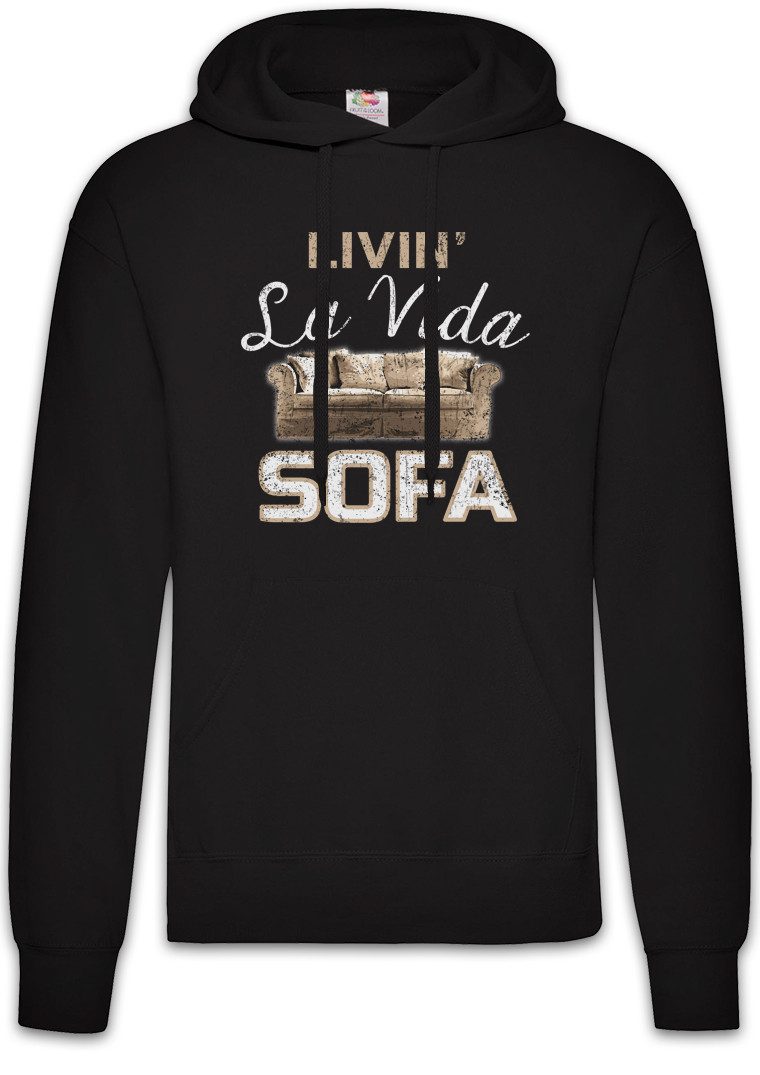 Hoodie Livin La Vida Sofa Herren Hoodie Couching Couch Potatoe Geek Nerd TV