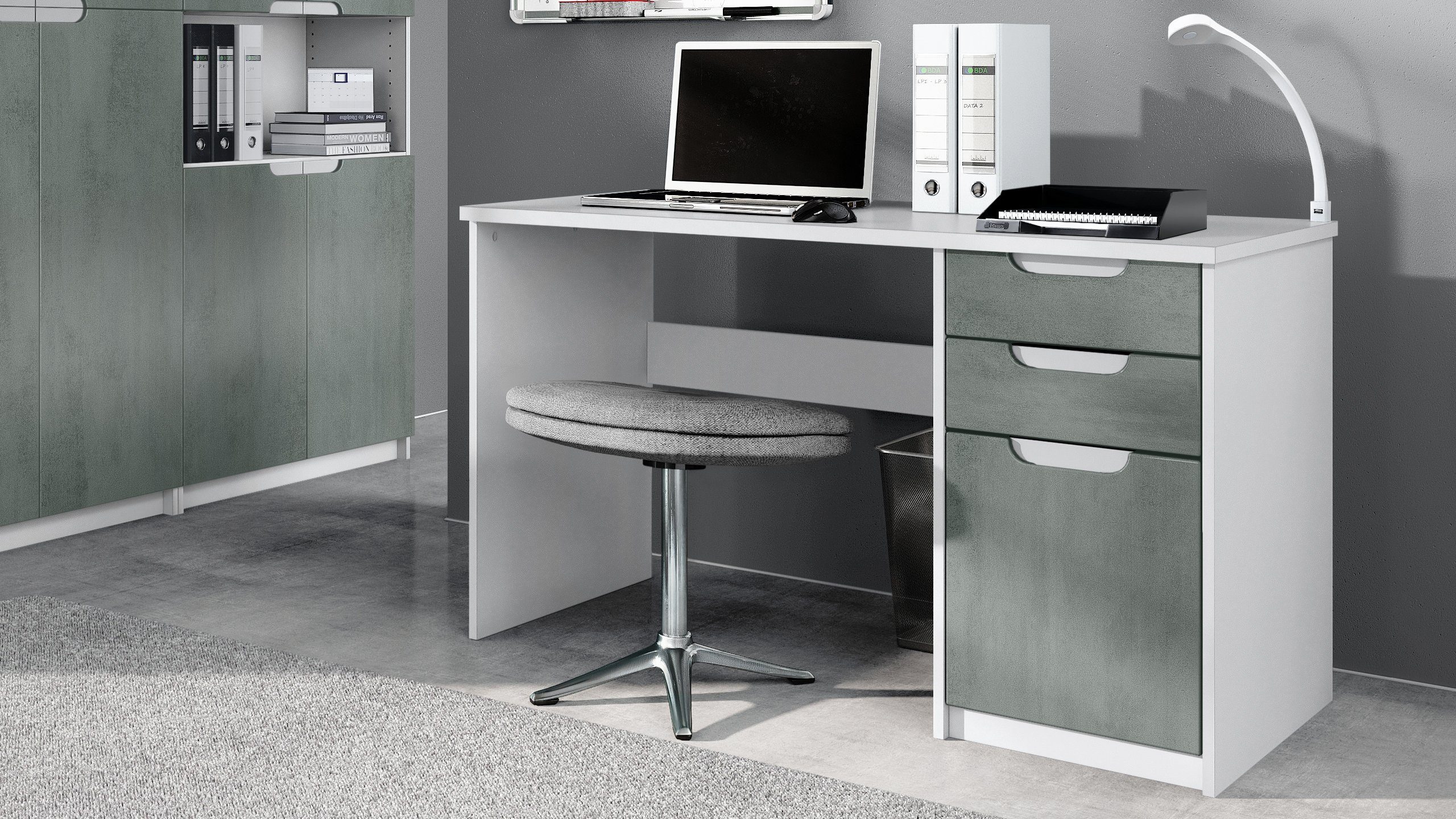 Vladon Schreibtisch Logan (Bürotisch, mit 2 günstig online kaufen
