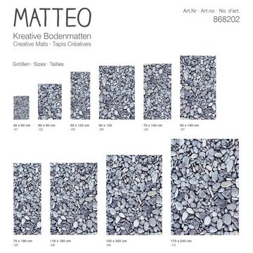 Vinylteppich Vinyl Teppich MATTEO Kiesel, Sitheim-Europe, Rechteck, Höhe: 2,2 mm, ideal für Wohnung und Büro, für Innen- und Außenbereich