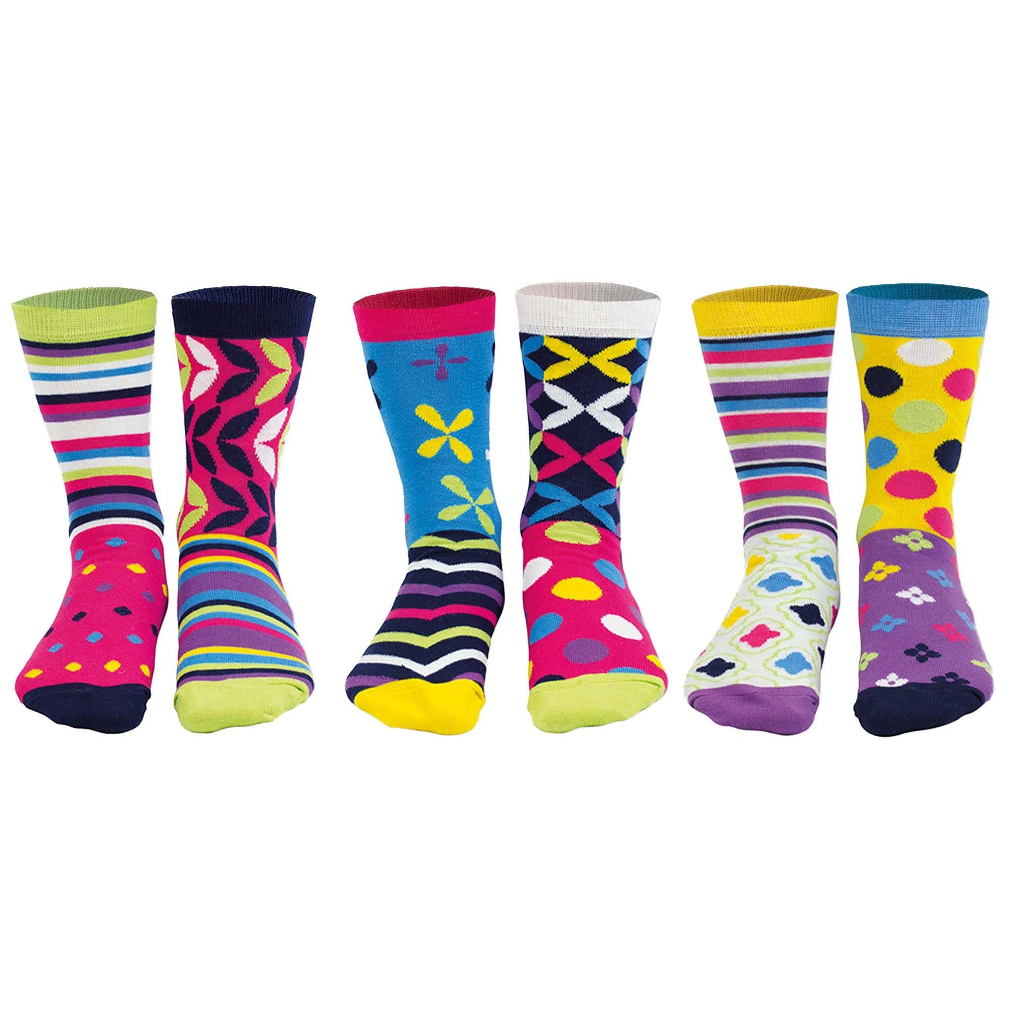 United Oddsocks Kurzsocken Damen Socken 3er Pack Baumwolle (Packung, 3er Pack)