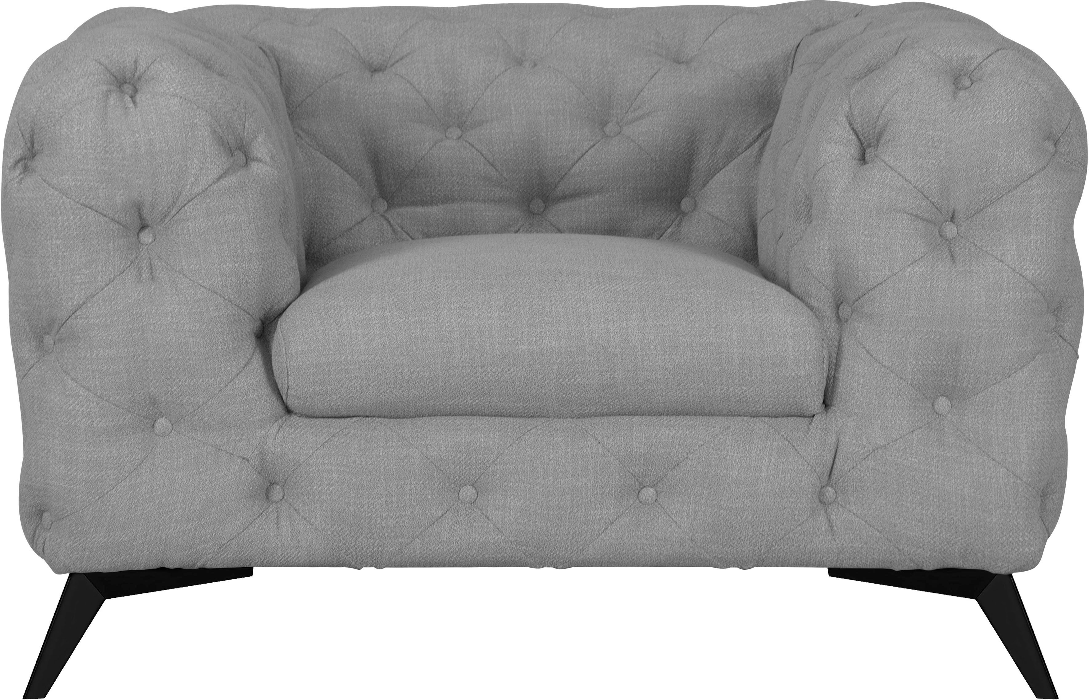 Home affaire Chesterfield-Sessel Glynis Sessel, aufwändige Knopfheftung, moderne Chesterfield Optik, Fußfarbe wählbar