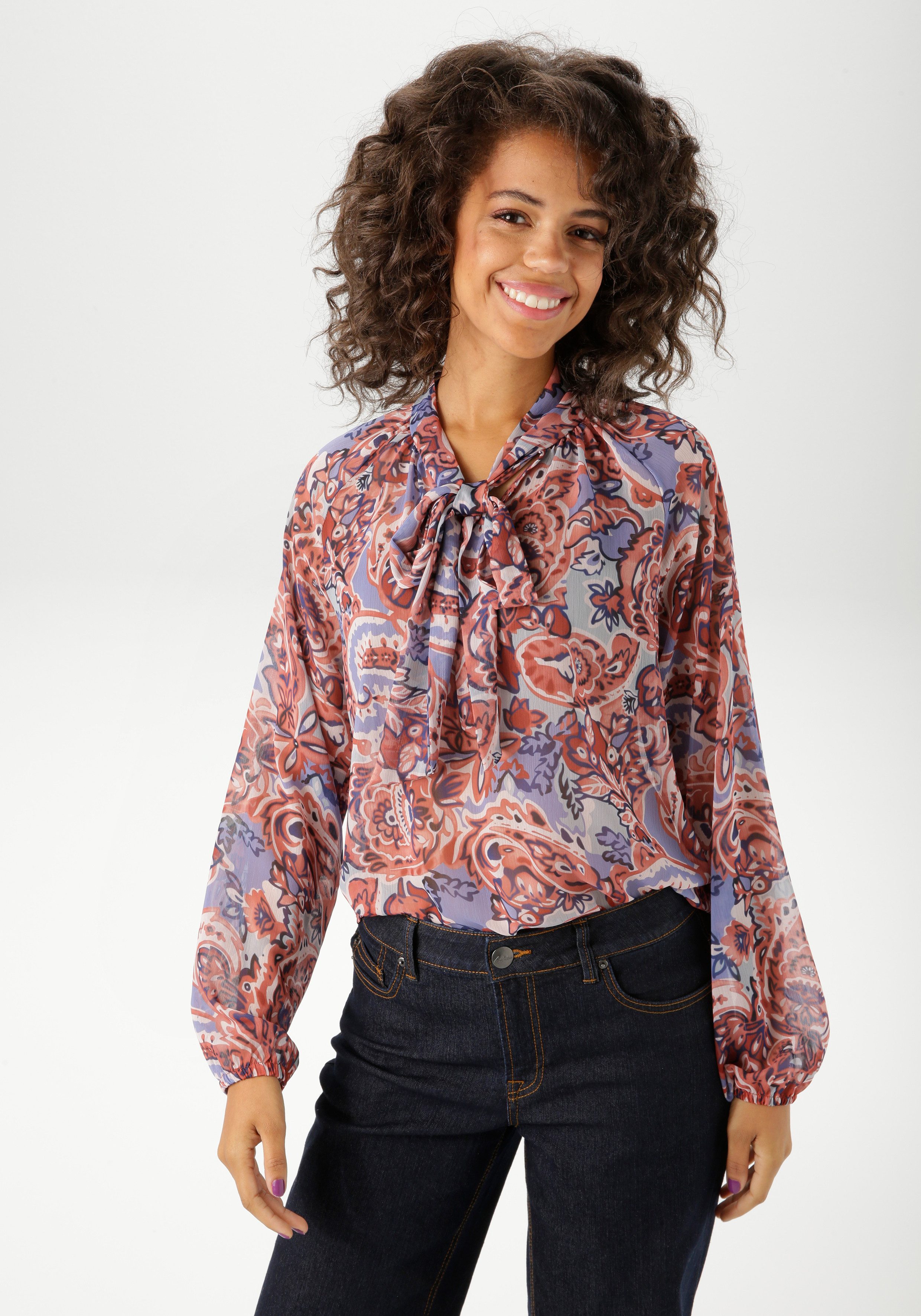 Aniston CASUAL Schlupfbluse mit extravagantem, großflächigen günstig online kaufen