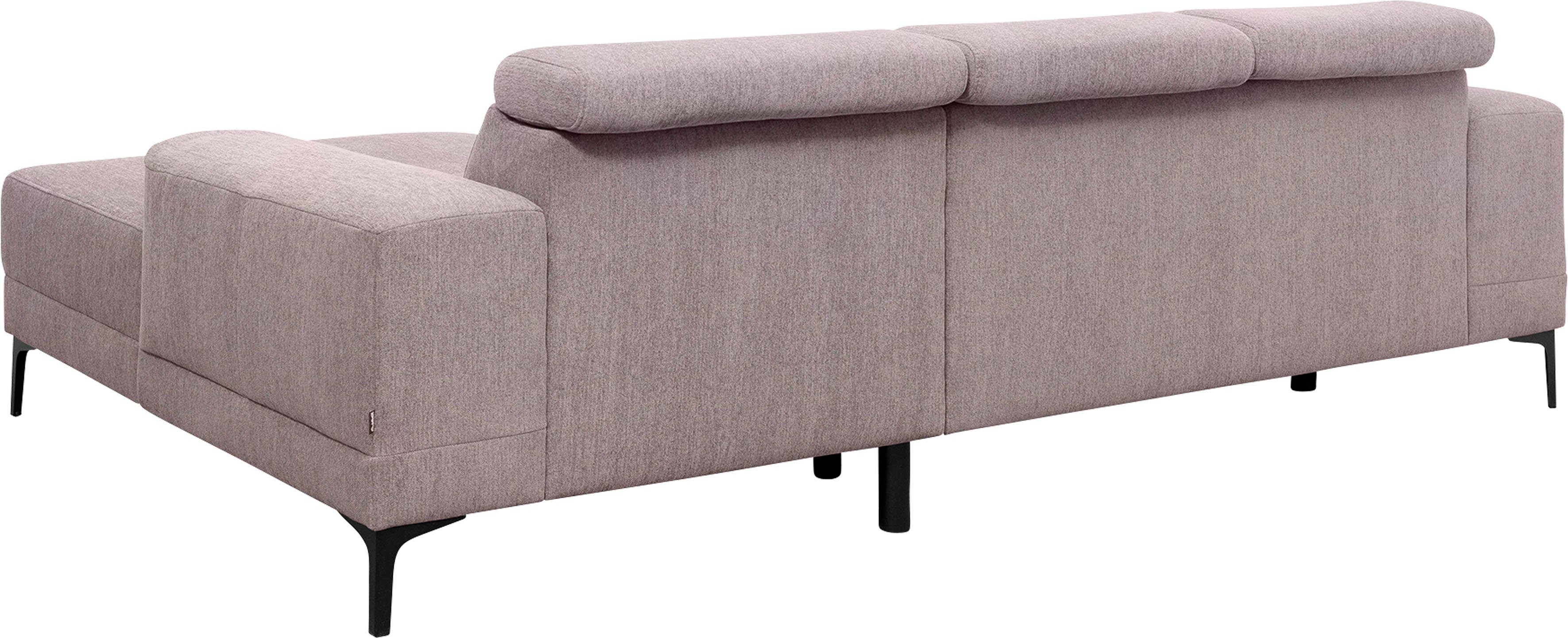 wahlweise frei sofa Ecksofa 3 stellbar im exxpo fashion Raum Kopfstützen, - Sitztiefenverstellung, Ophelia,
