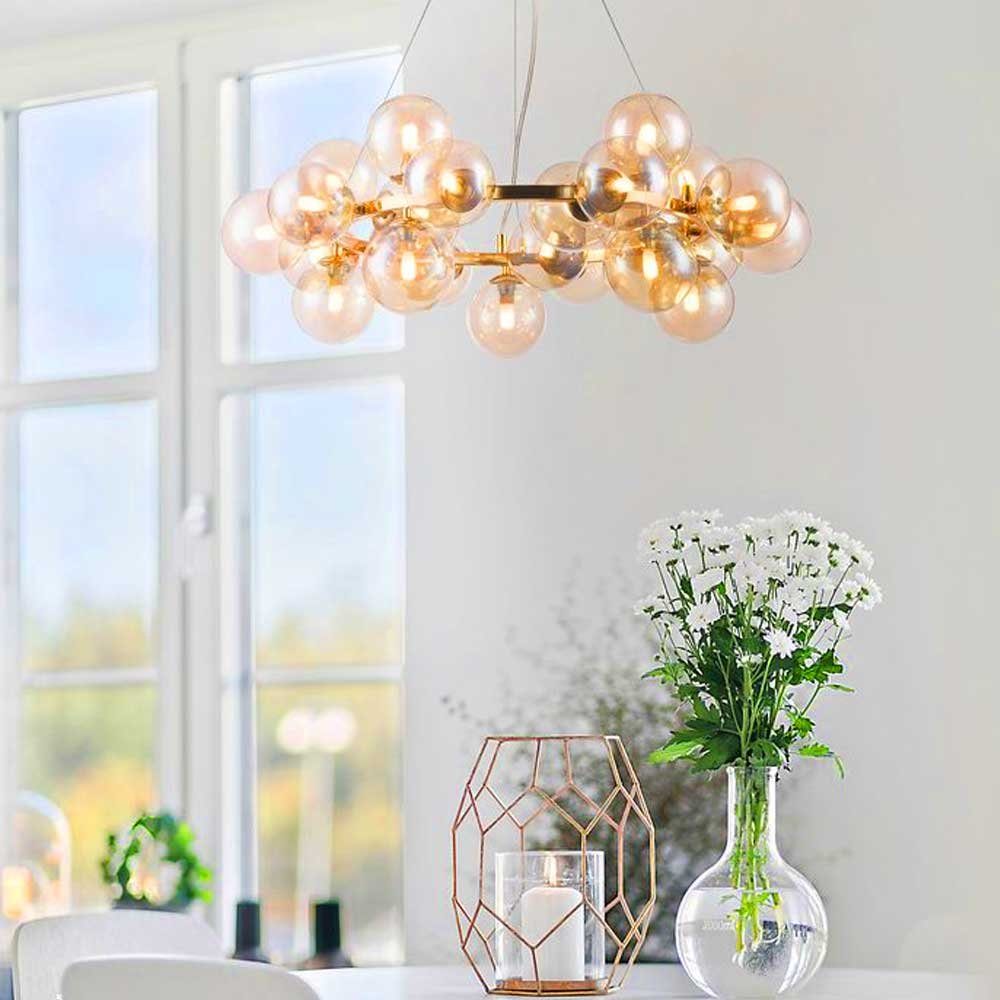 Licht-Trend Pendelleuchte Glamouröse Hängeleuchte Glob Ø 70cm farben 25 x R günstig online kaufen