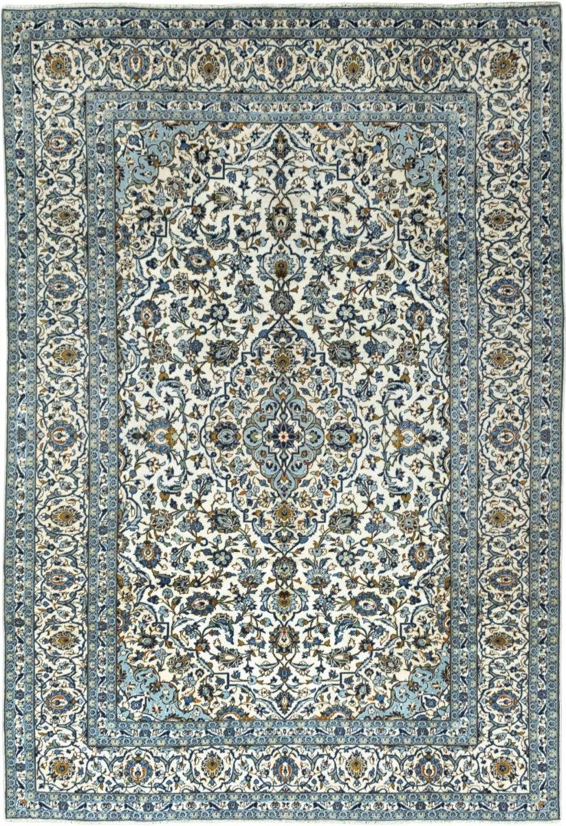 Orientteppich Keshan 241x360 Handgeknüpfter Orientteppich / Perserteppich, Nain Trading, rechteckig, Höhe: 12 mm