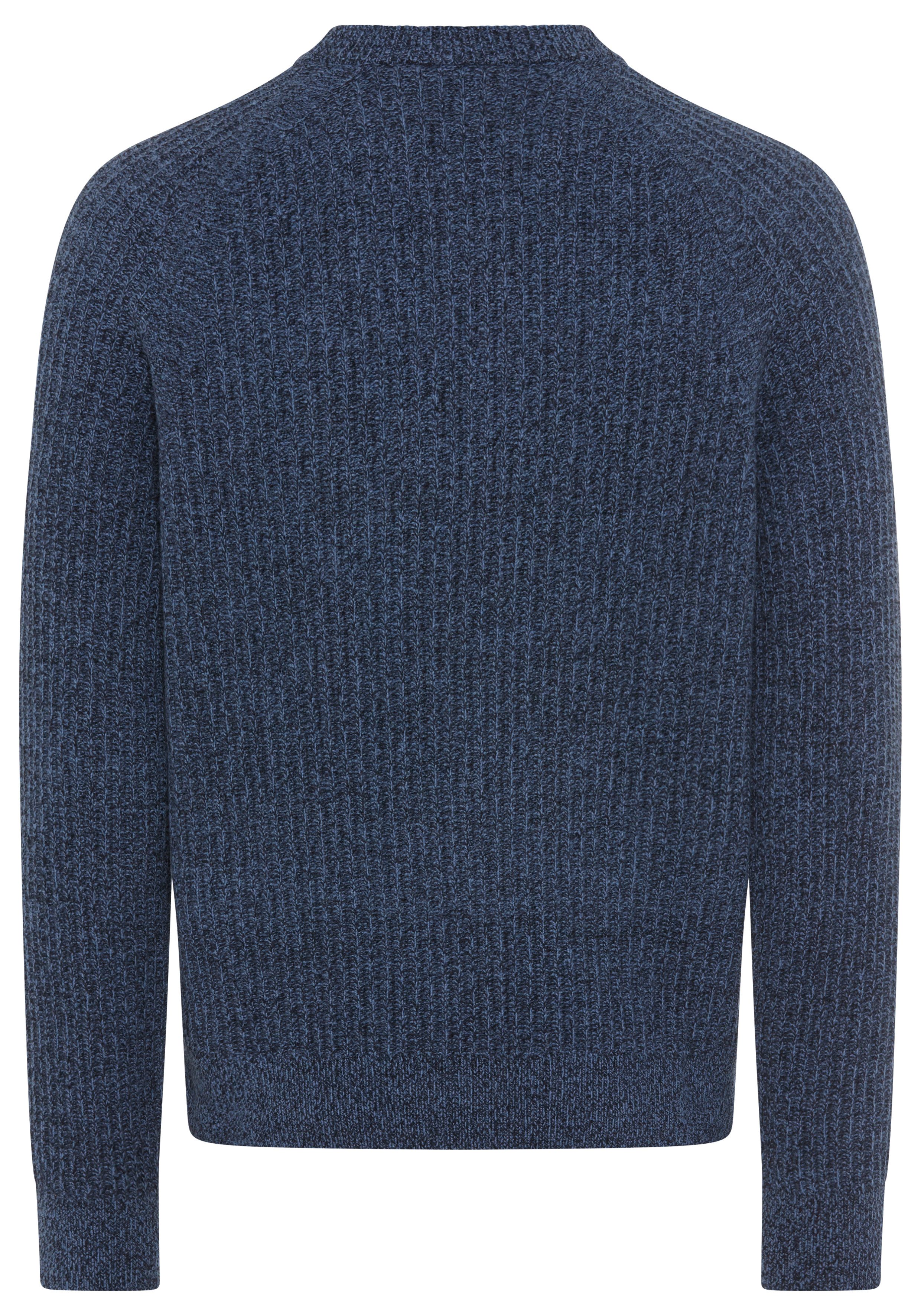 BOSS ORANGE Strickpullover Klacier Rundhalsausschnitt, Relaxed Fit, Rippstrick