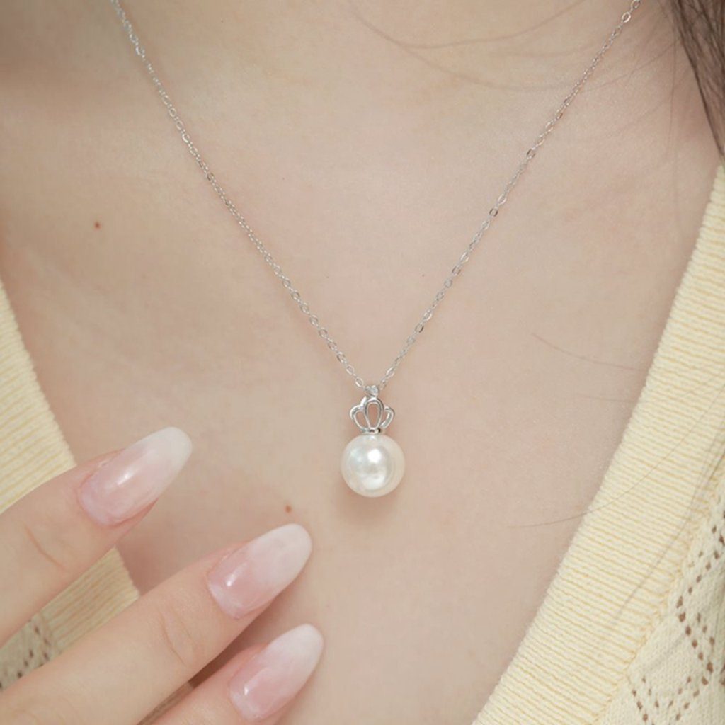 WaKuKa Charm-Kette Diamantperlenkette, (1-tlg) Schmuckgeschenk für Frauen