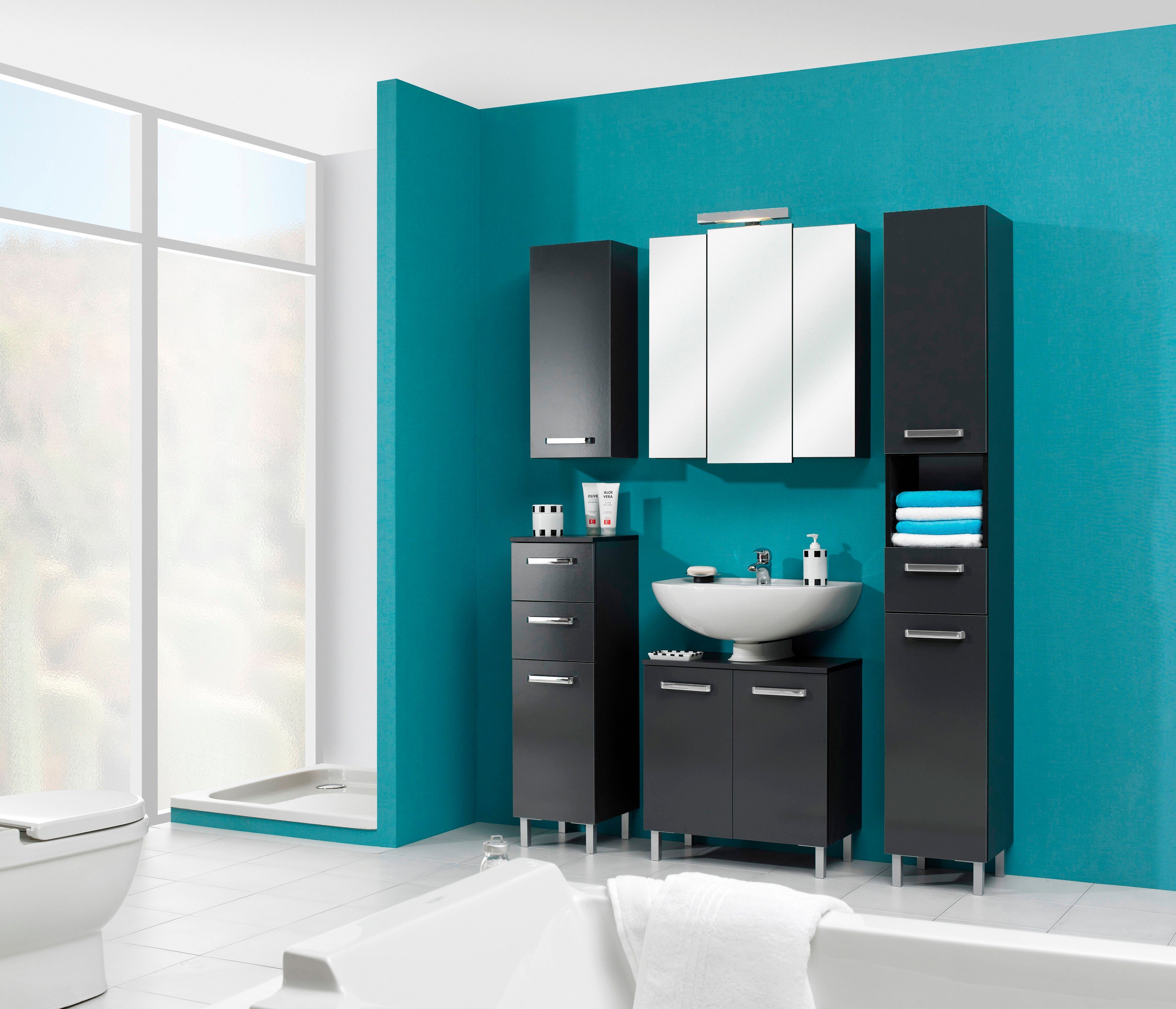 Saphir Spiegelschrank Quickset 311 Badschrank, 3 Spiegeltüren, 6 Einlegeböd günstig online kaufen