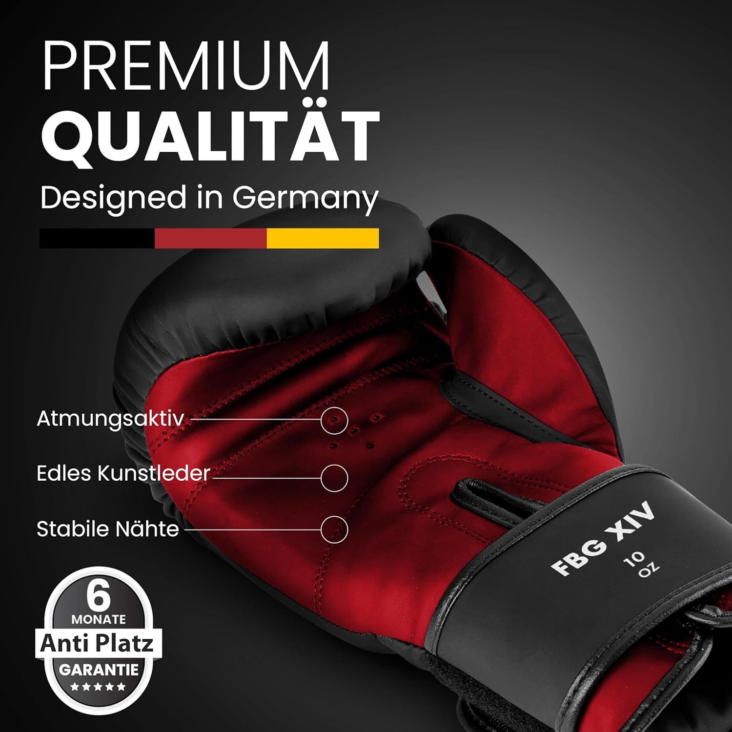 FIGHTR Boxhandschuhe FBG XIV – Stabil & komfortabel für Boxen, Kickboxen, MMA & Sparring