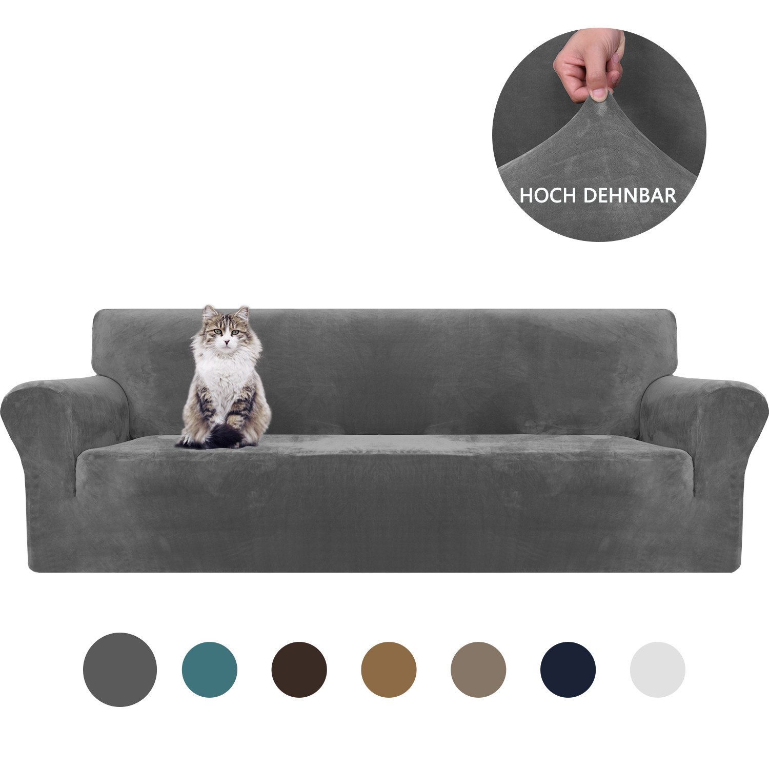 Minicloss Sofahusse 1/2/3/4 Sitzer Sofabezug, Modern Sofaüberwurf Elastische Couchbezug, waschbarer, mit Armlehne, Protector für Hunde Haustiere