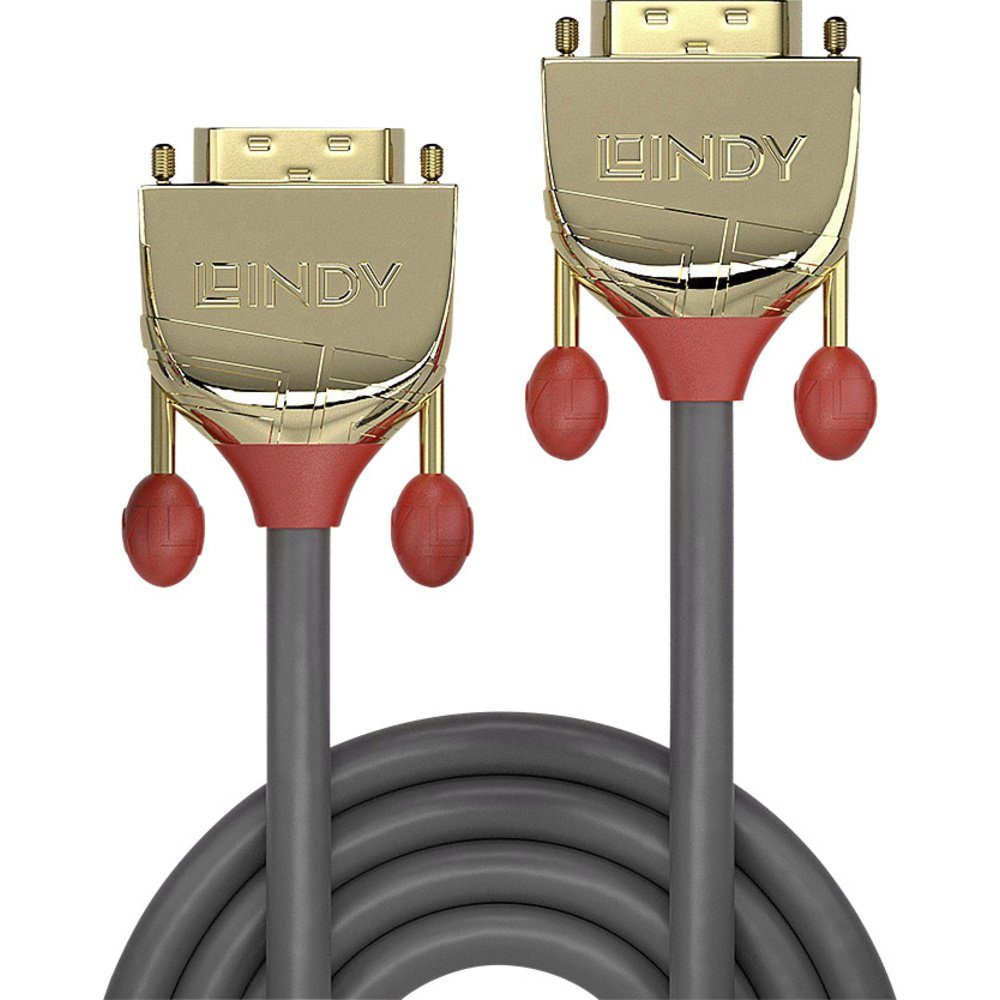 Lindy LINDY DVI Anschlusskabel DVI-D 24+1pol. Stecker, DVI-D 24+1pol. Stecke HDMI-Kabel, (1000.00 cm)
