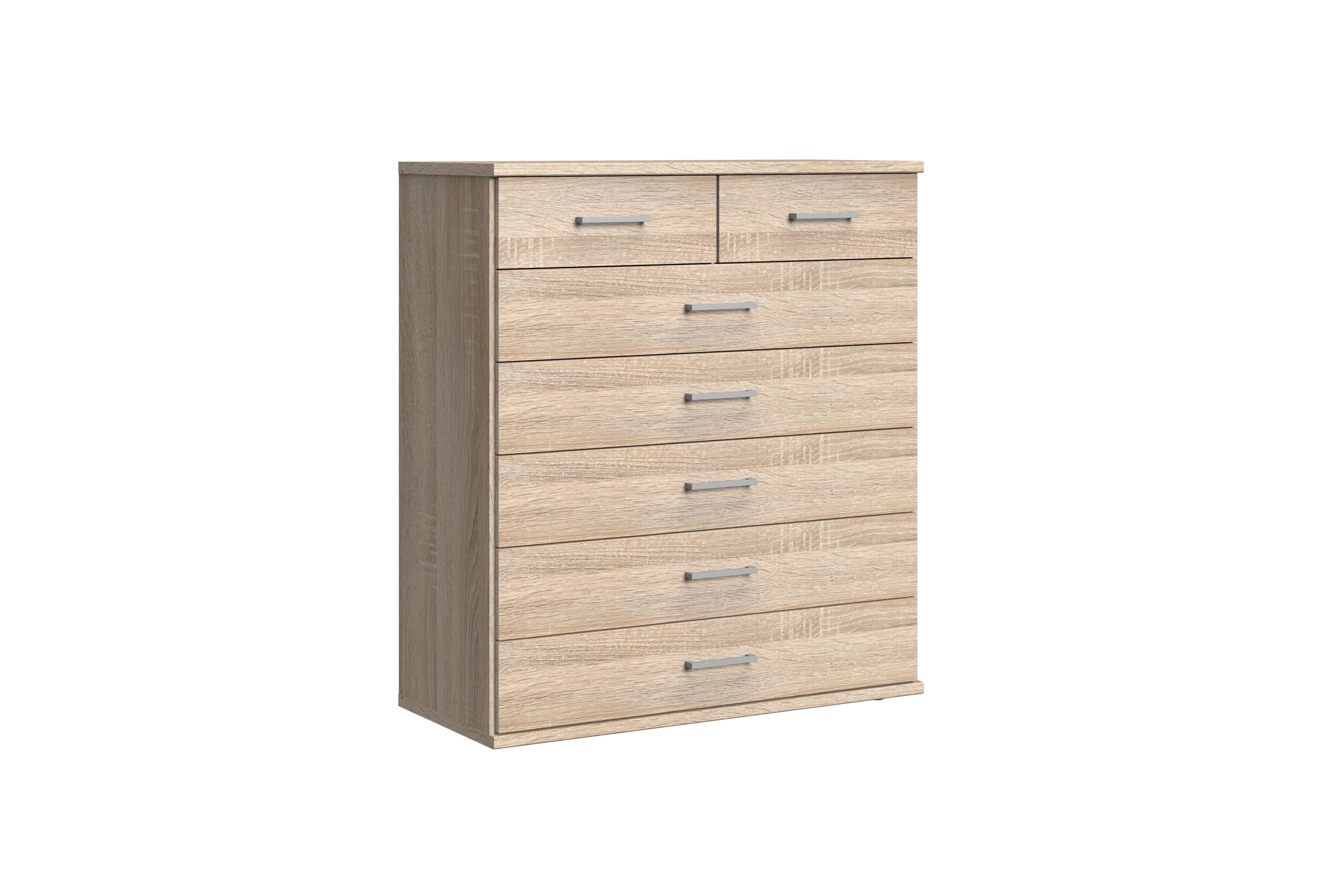 Wimex Kommode in Eiche-Sägerau-Nachbildung mit 7 Schubladen (B/H/T: 90x106x40 cm)