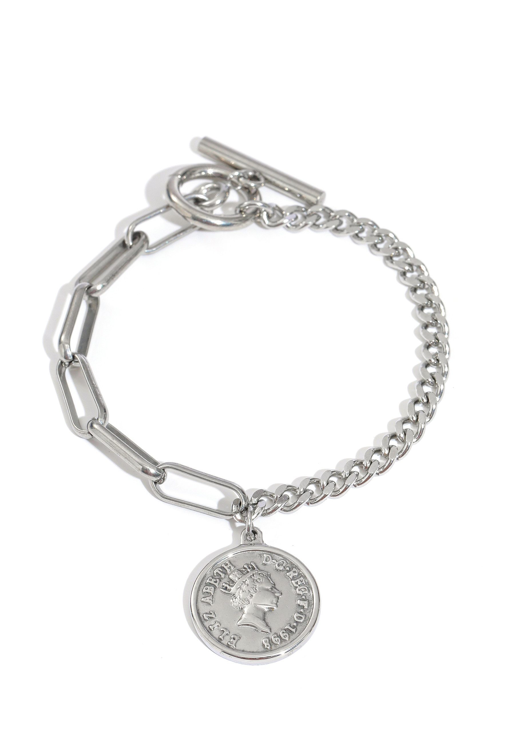 GOLDKLEIN Edelstahlarmband Edelstahl Münze Schmuck Armkette, Damen, inkl. G günstig online kaufen