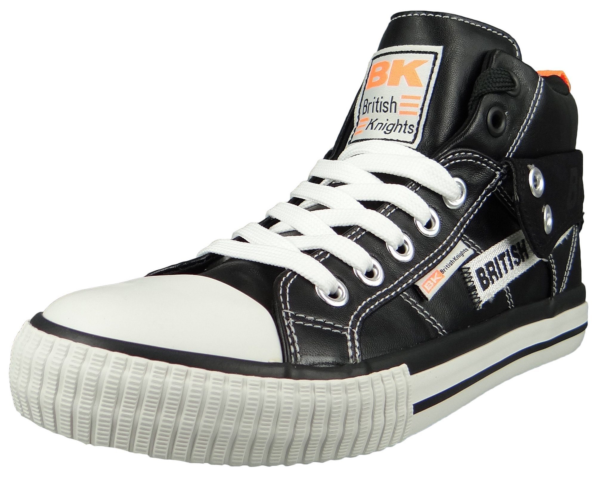 B46-3707 09 Black Neon Orange Sneaker
