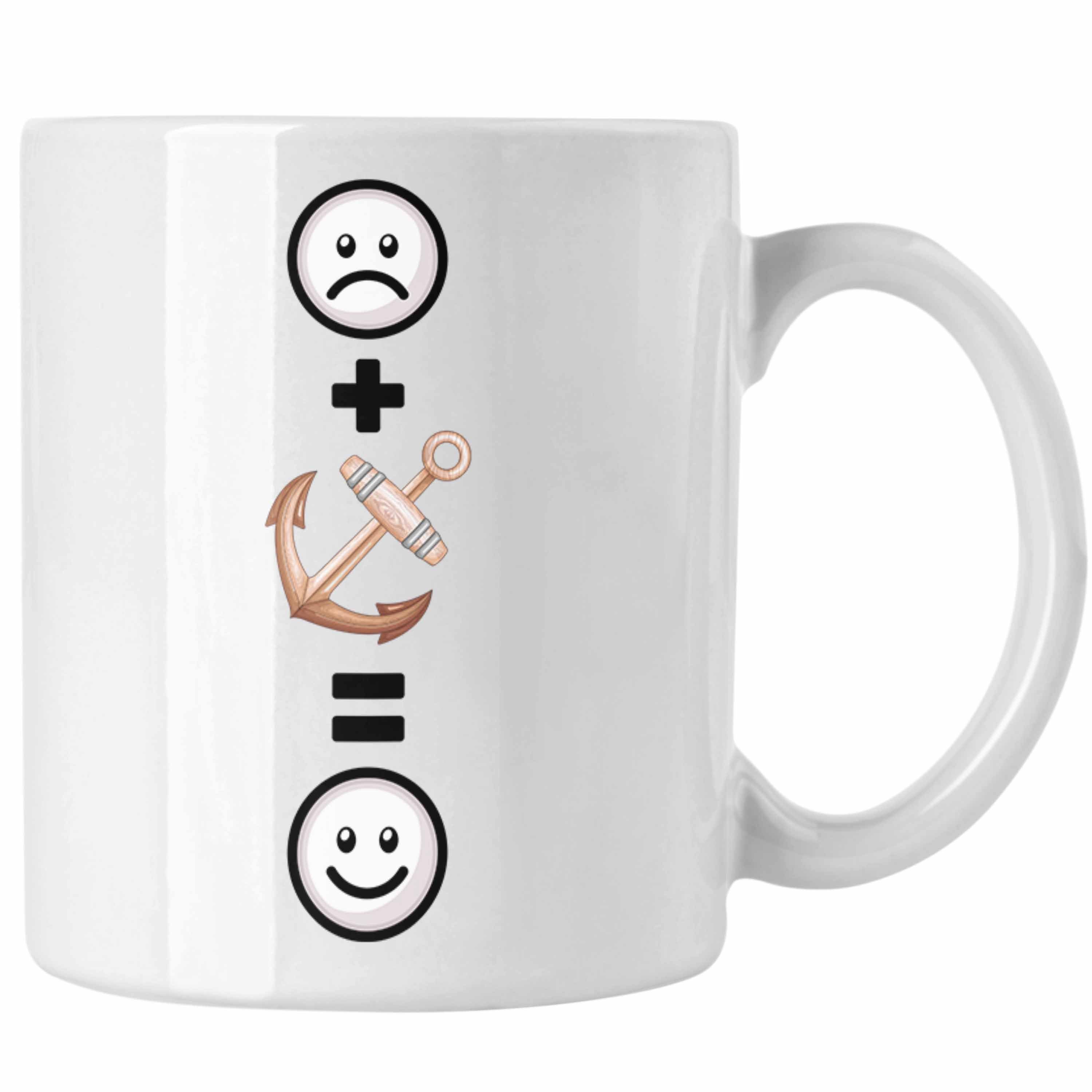 Trendation Geburtstag Weiss Lustige Tasse Tasse Geschenk Boots Geschenkidee Kapitän für Anker